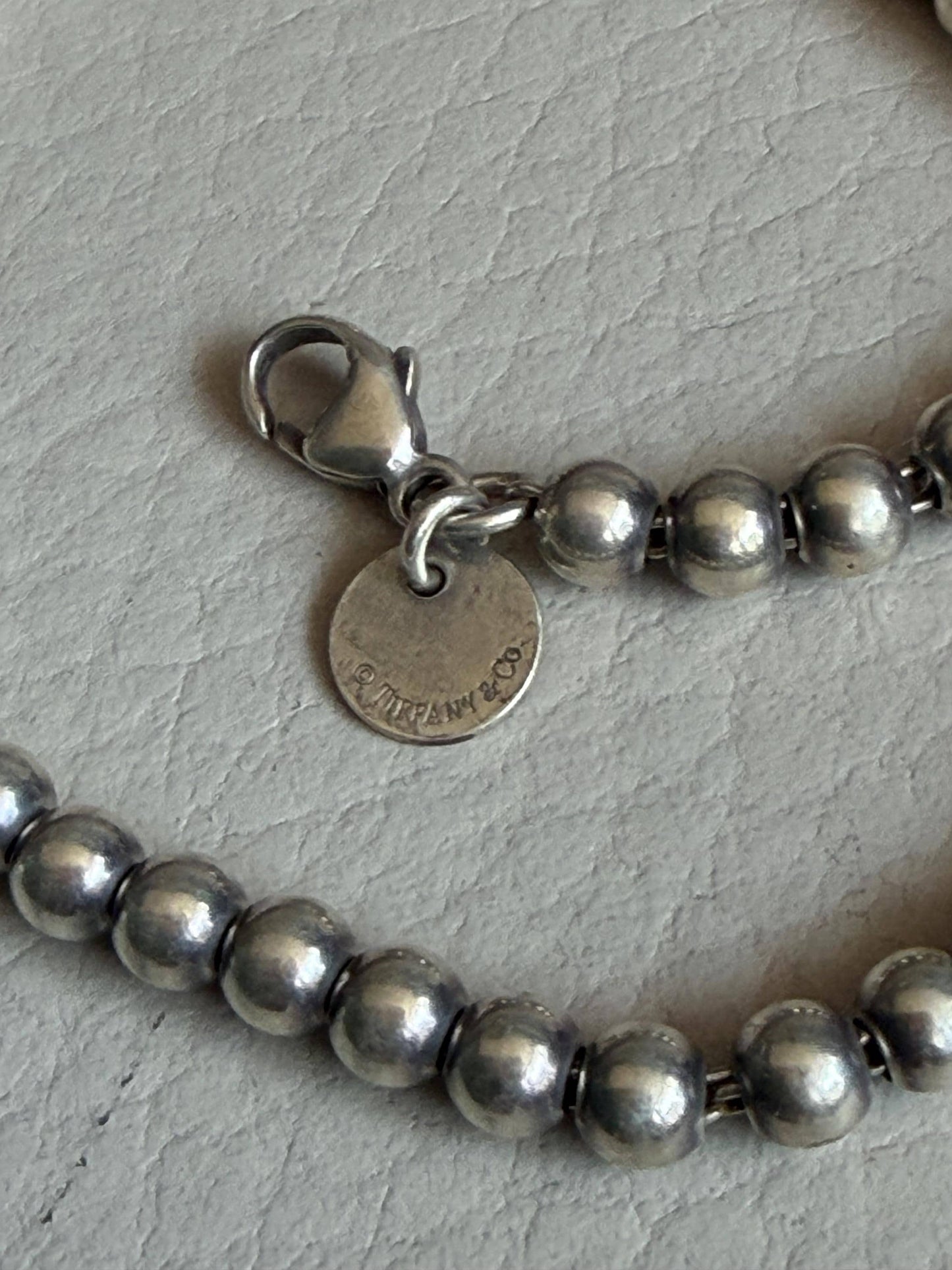 tiffany & co.  sterling silver bead bracelet plus decoratoive or christmas bird ornament, luxury jewelry new york