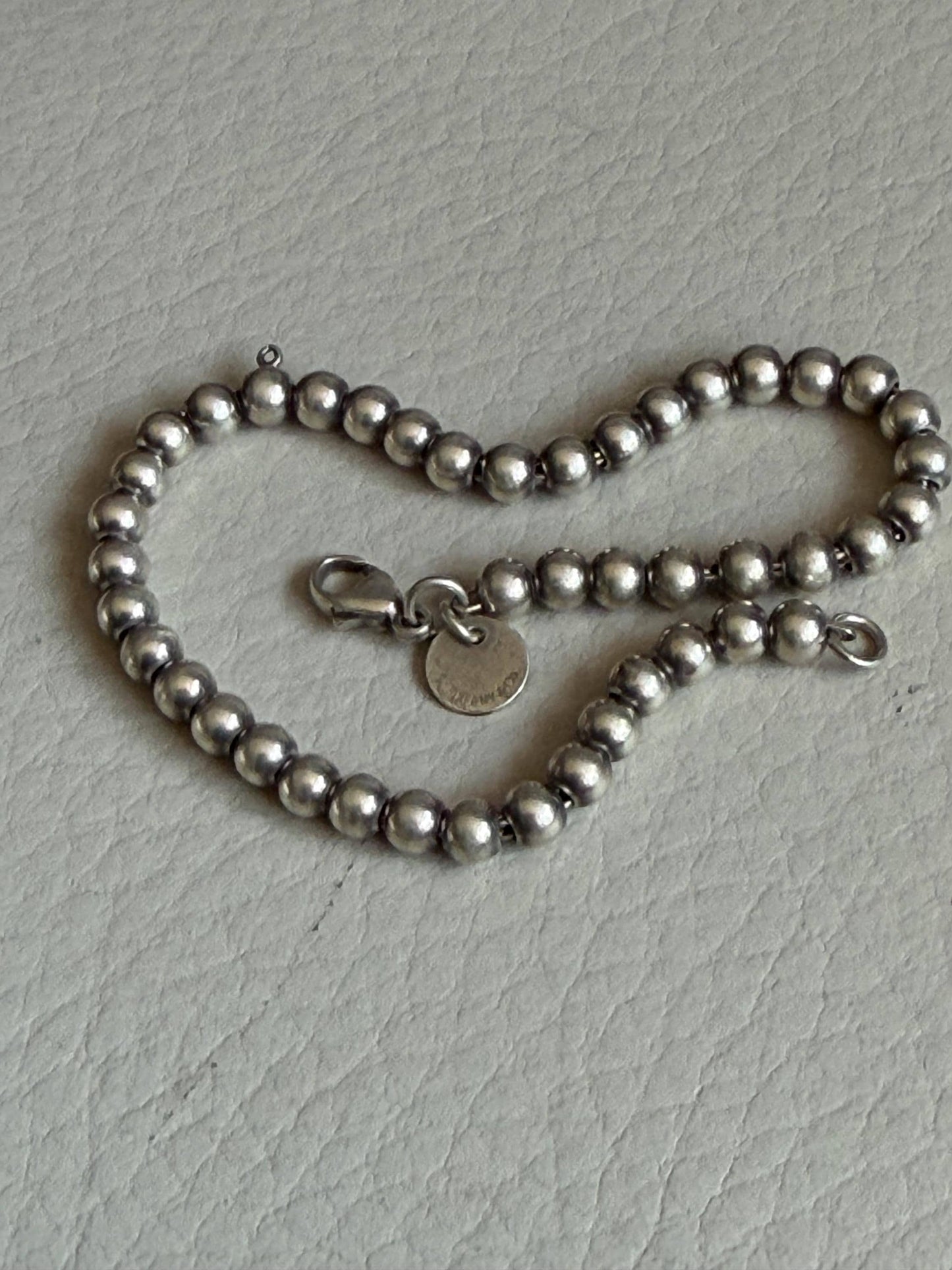 tiffany & co.  sterling silver bead bracelet plus decoratoive or christmas bird ornament, luxury jewelry new york