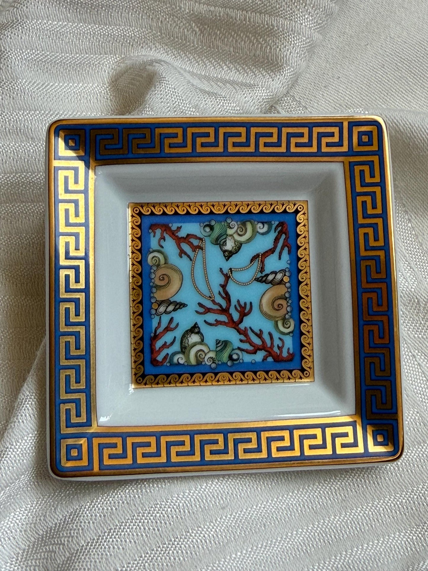 Versace x Rosenthal, Original Rosenthal for Versace porcelain tray from the iconic “Les Trésors de la Mer” collection