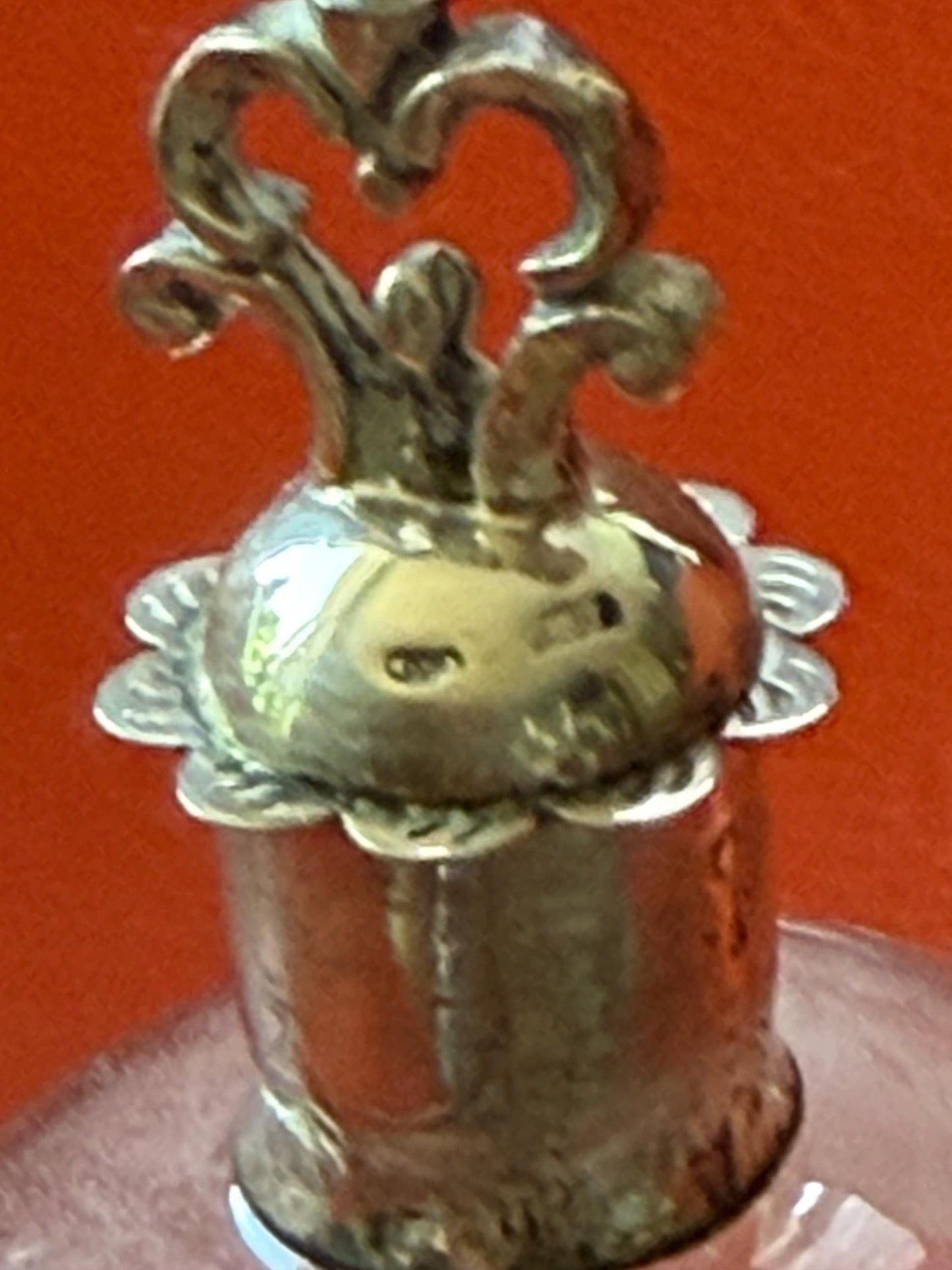 Antique Silver Crystal Edwardian Perfume Bottle engraved Glass Dressing table collectable