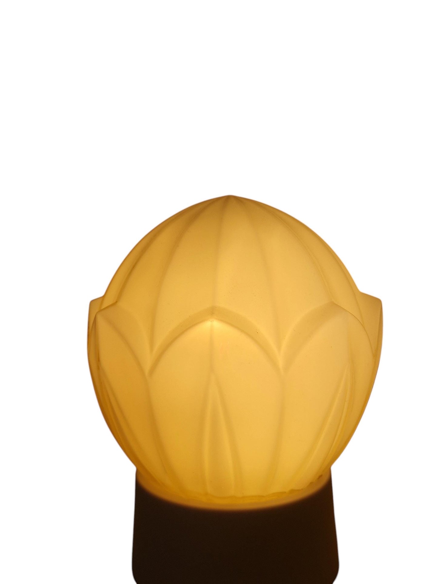 Art Deco light greige soft Glass Ceiling Lamp - Thabur, Niko Fixture, dutch amsterdam design