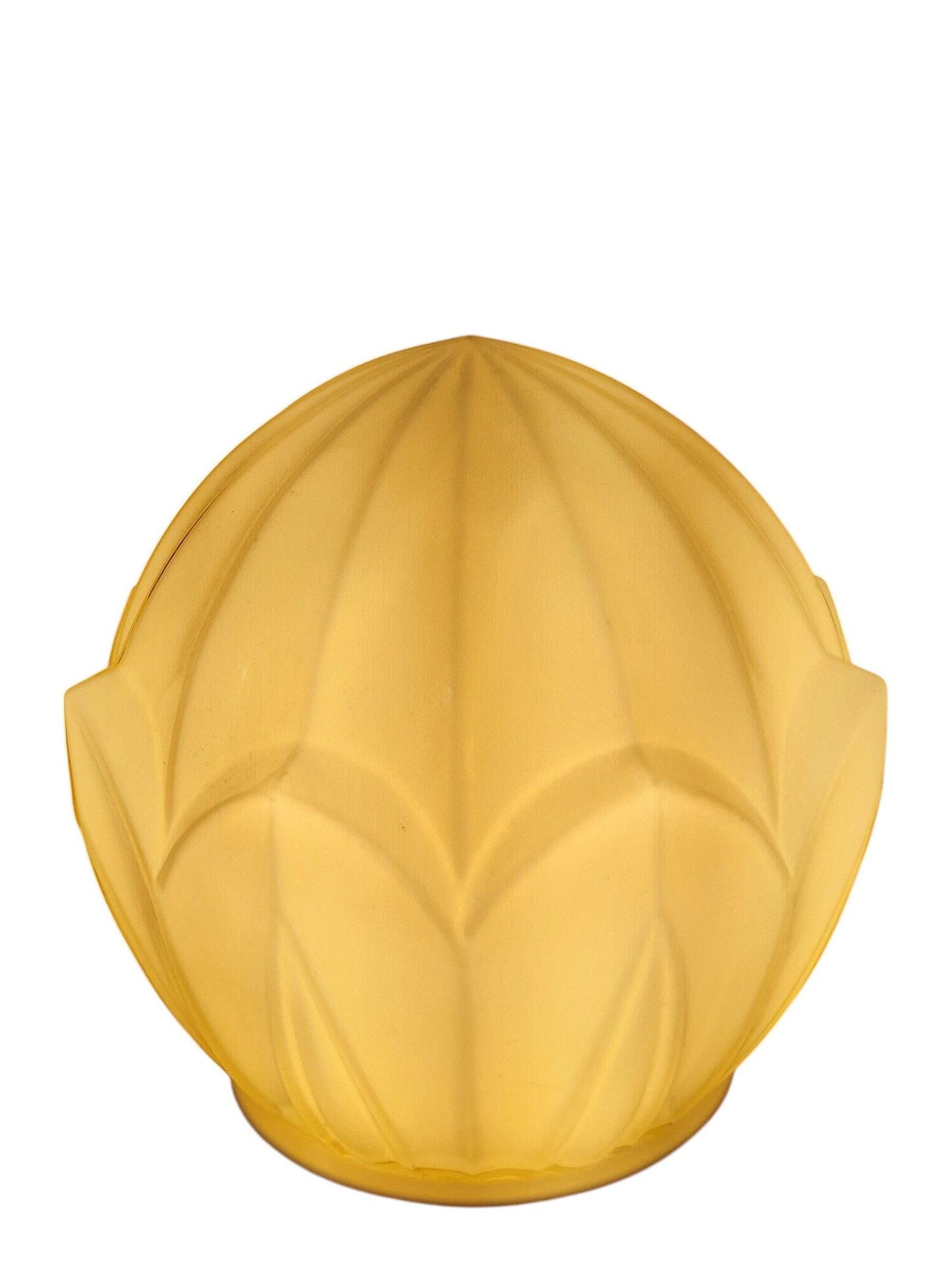 Art Deco light greige soft Glass Ceiling Lamp - Thabur, Niko Fixture, dutch amsterdam design