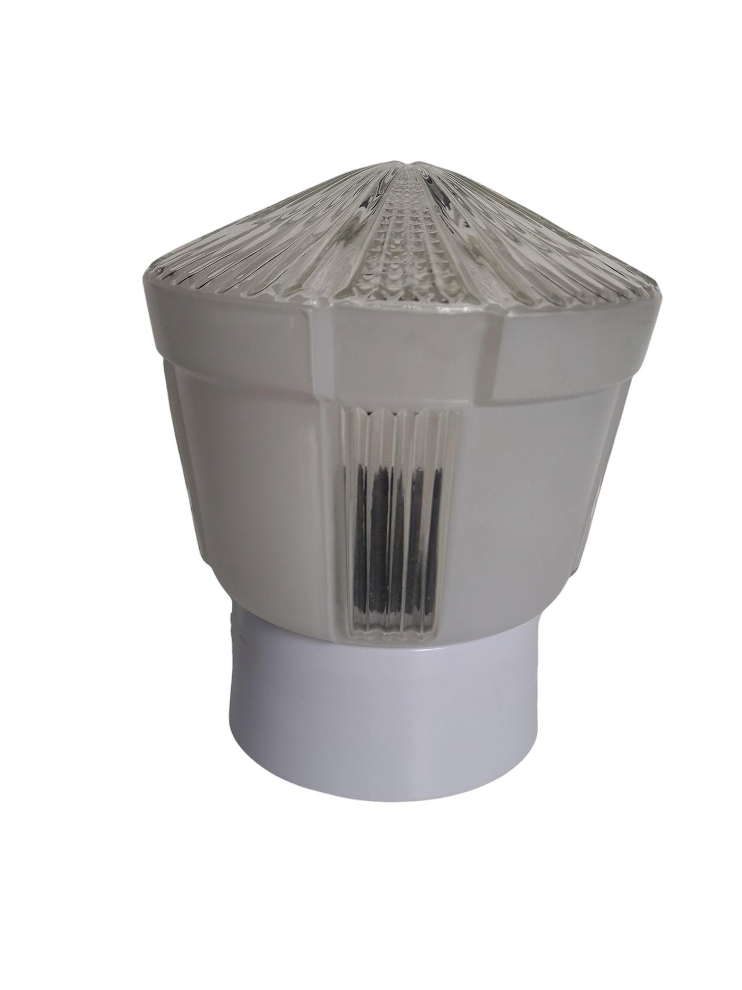Art Deco light greige and transp soft Glass Ceiling Lamp - Thabur, Niko Fixture, dutch amsterdam design