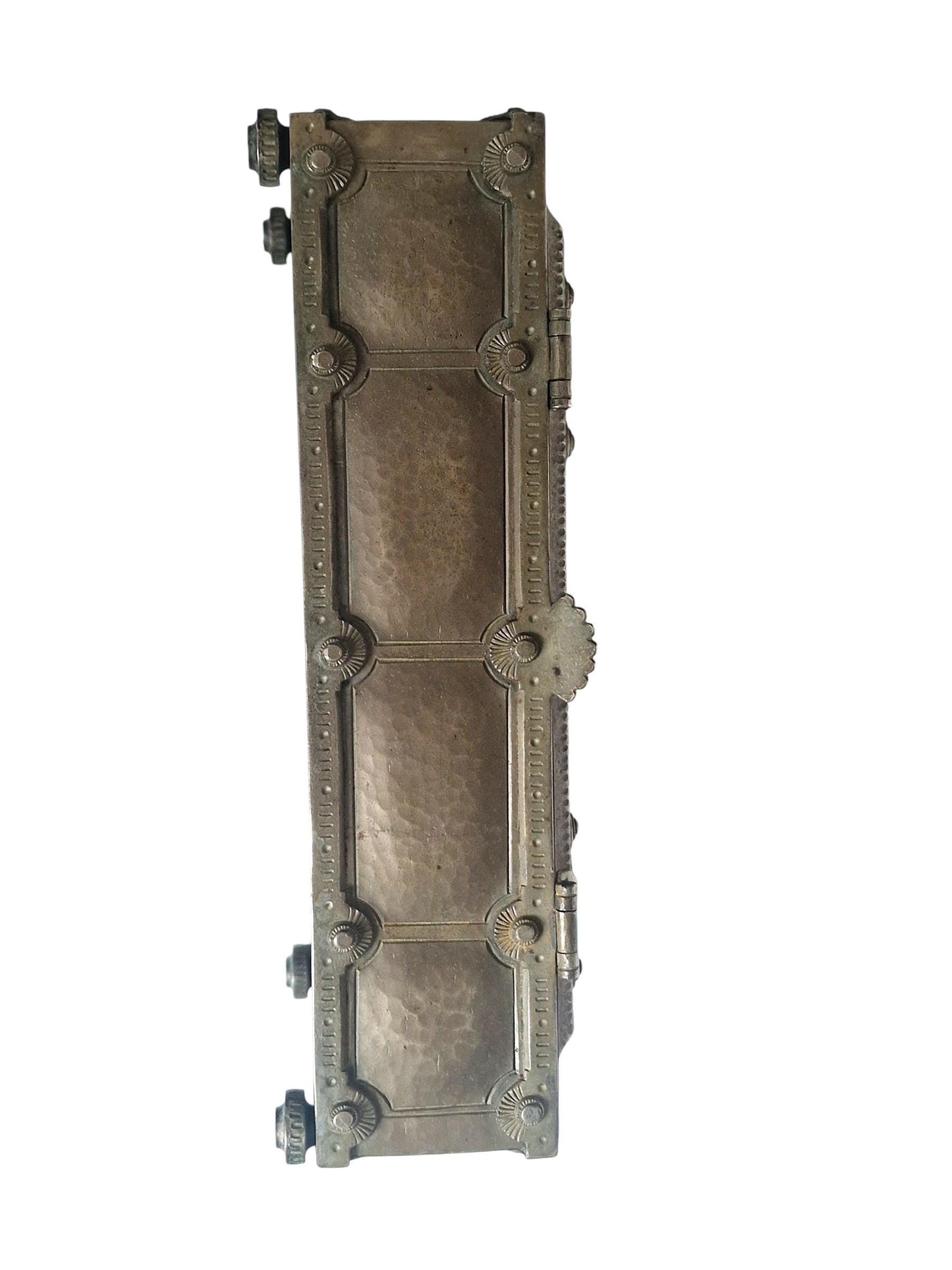 Arts & Crafts Hammered Metal pewter antique document Casket – England – c.1900–1915 scotland