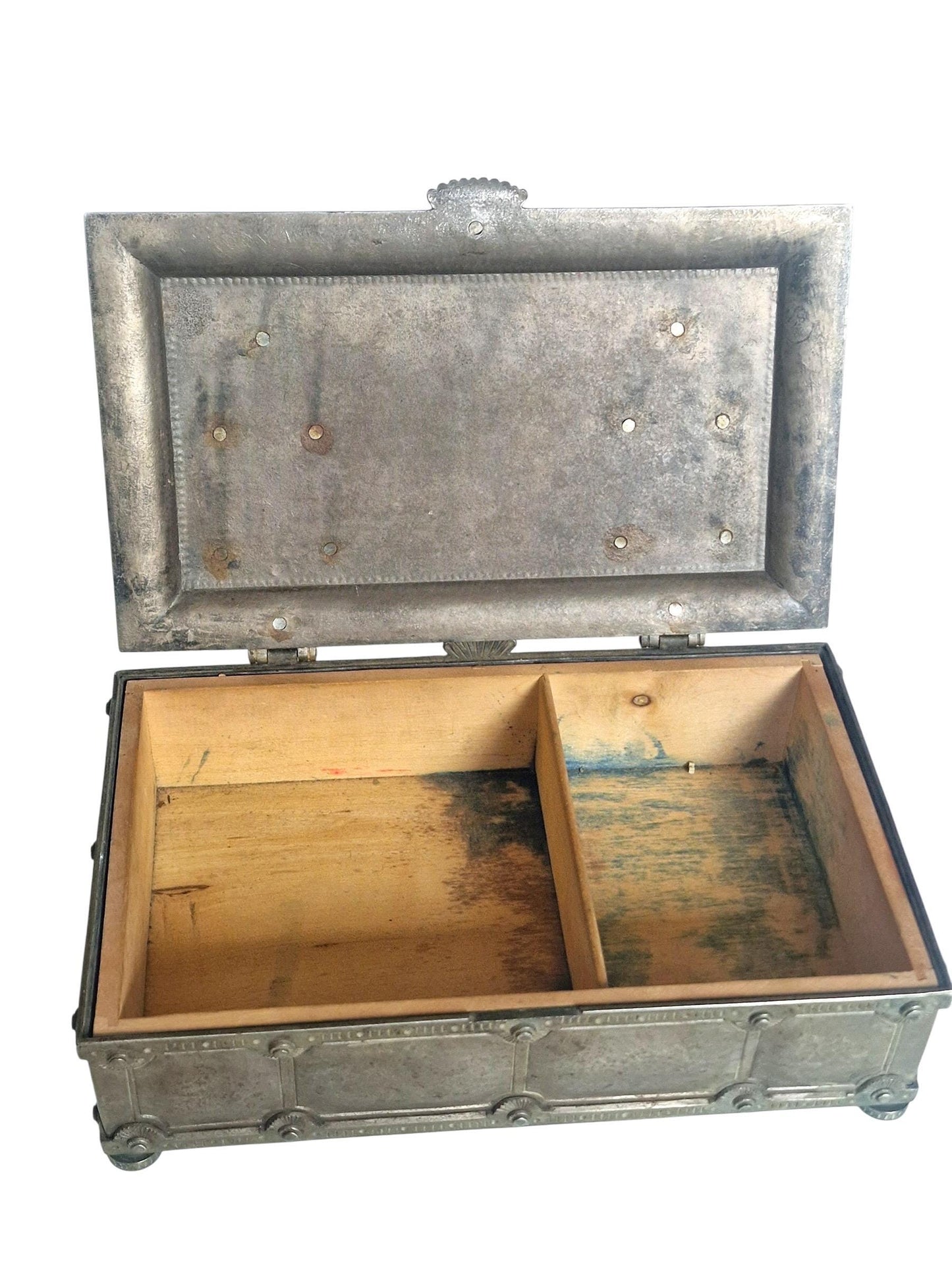 Arts & Crafts Hammered Metal pewter antique document Casket – England – c.1900–1915 scotland