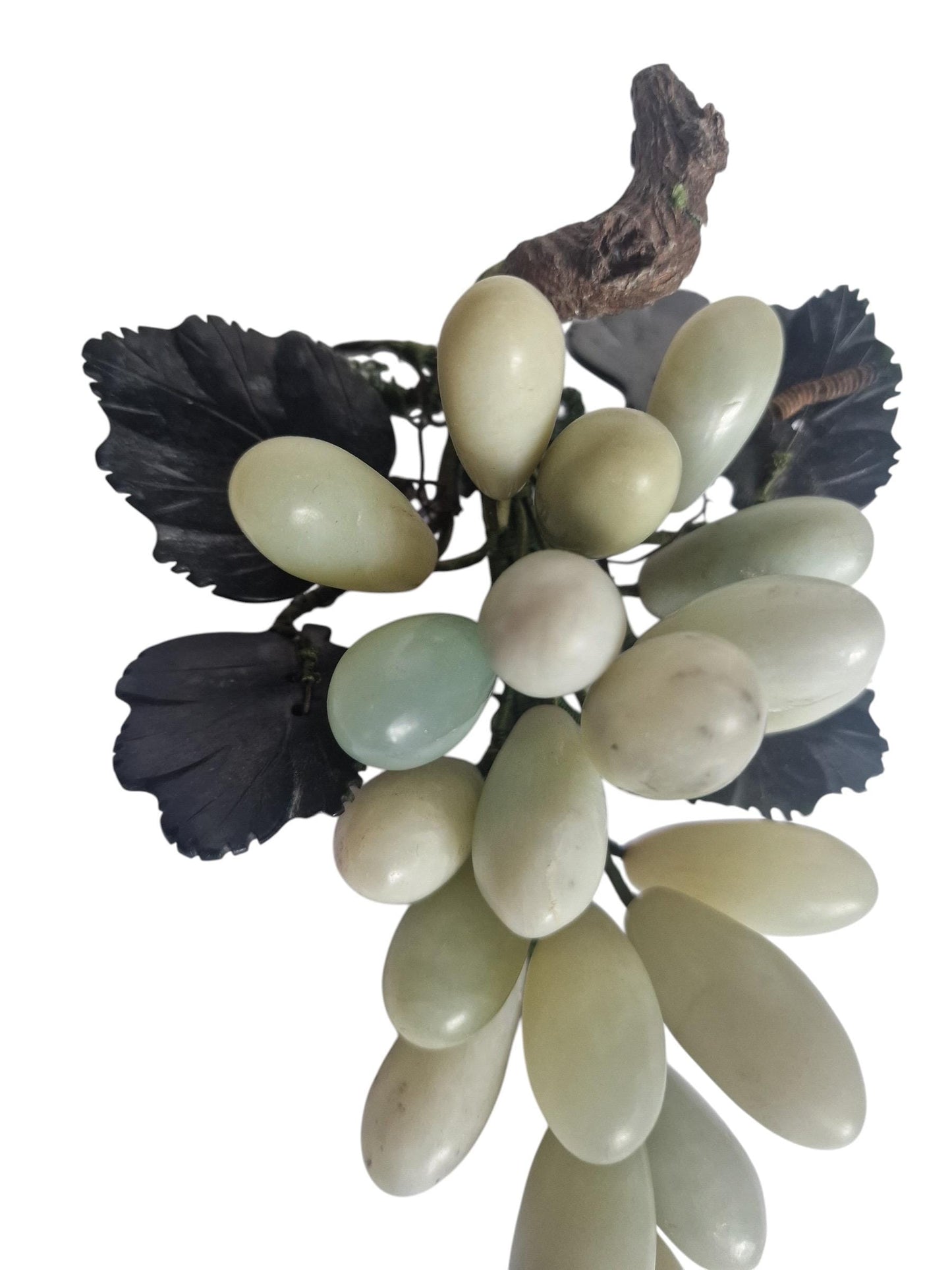 Vintage Chinese nephrite jade grape cluster.