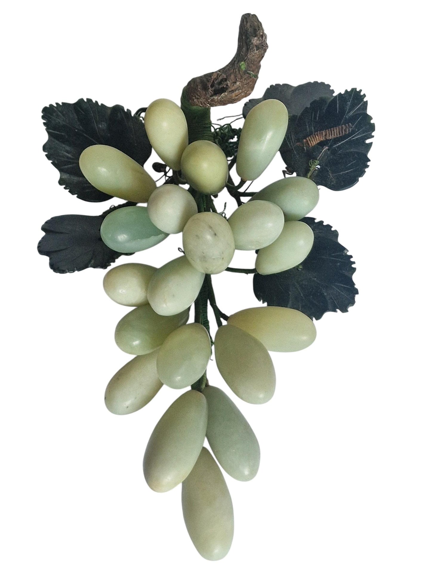 Vintage Chinese nephrite jade grape cluster.