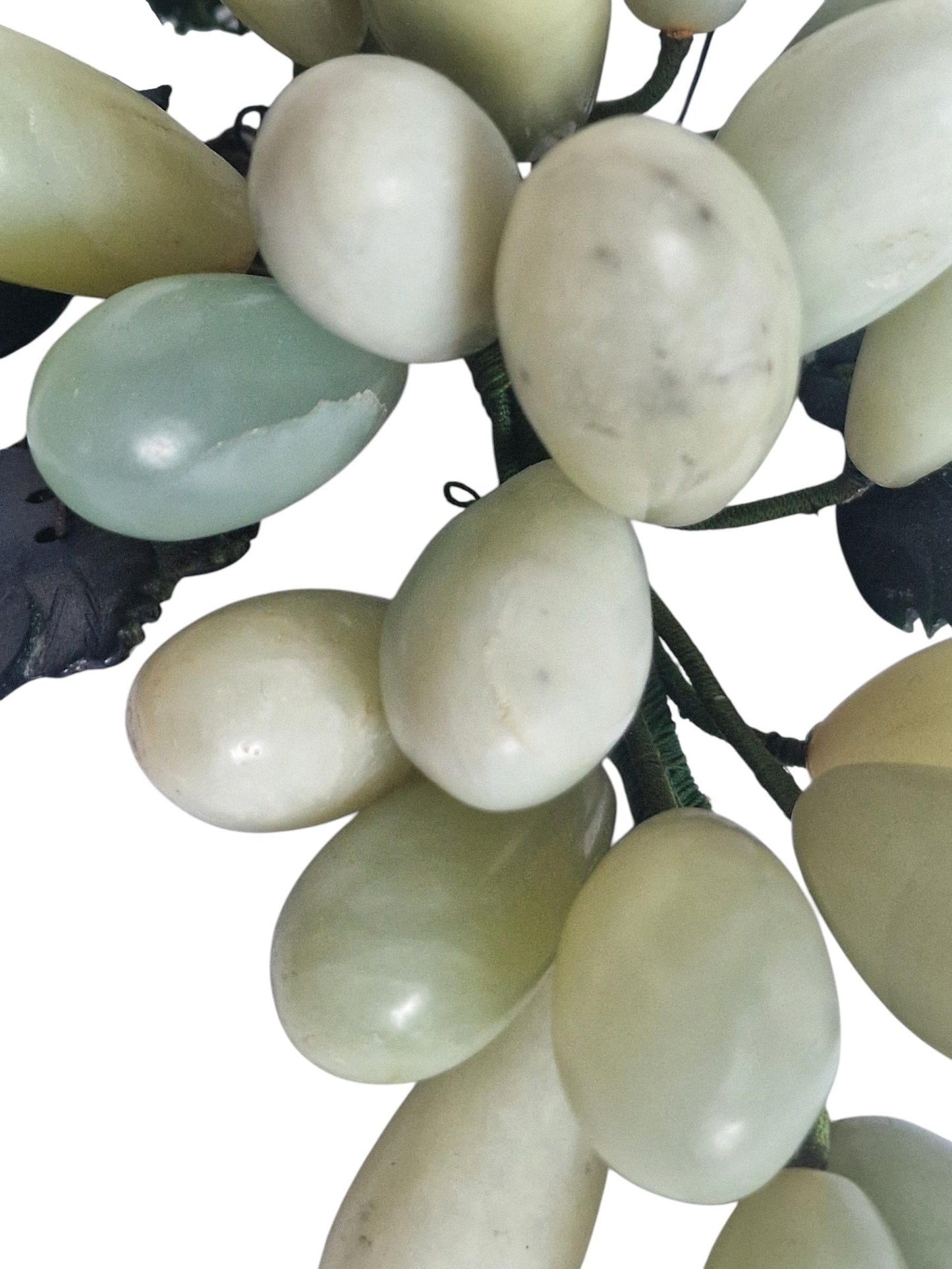 Vintage Chinese nephrite jade grape cluster.