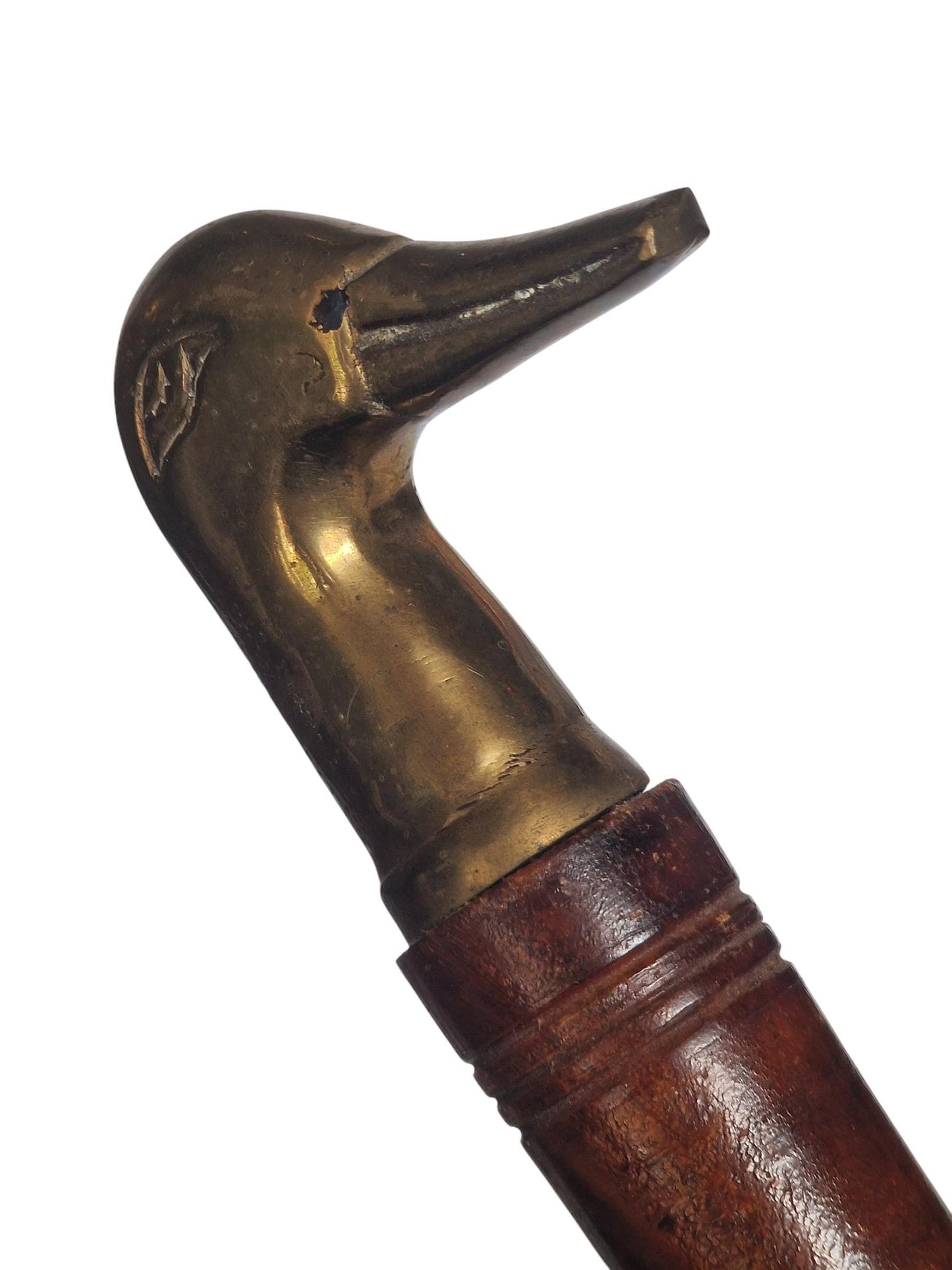Vintage firm Brass Duck Head Shoe Horn, luxury cottage countryhome