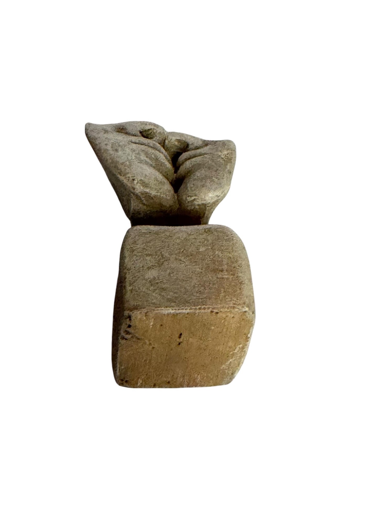 Hans Kuyper - de Kus - the Kiss - Signed soapStone small keepsake love Sculpture Abstract  Modernist Figurative dutch delft artist