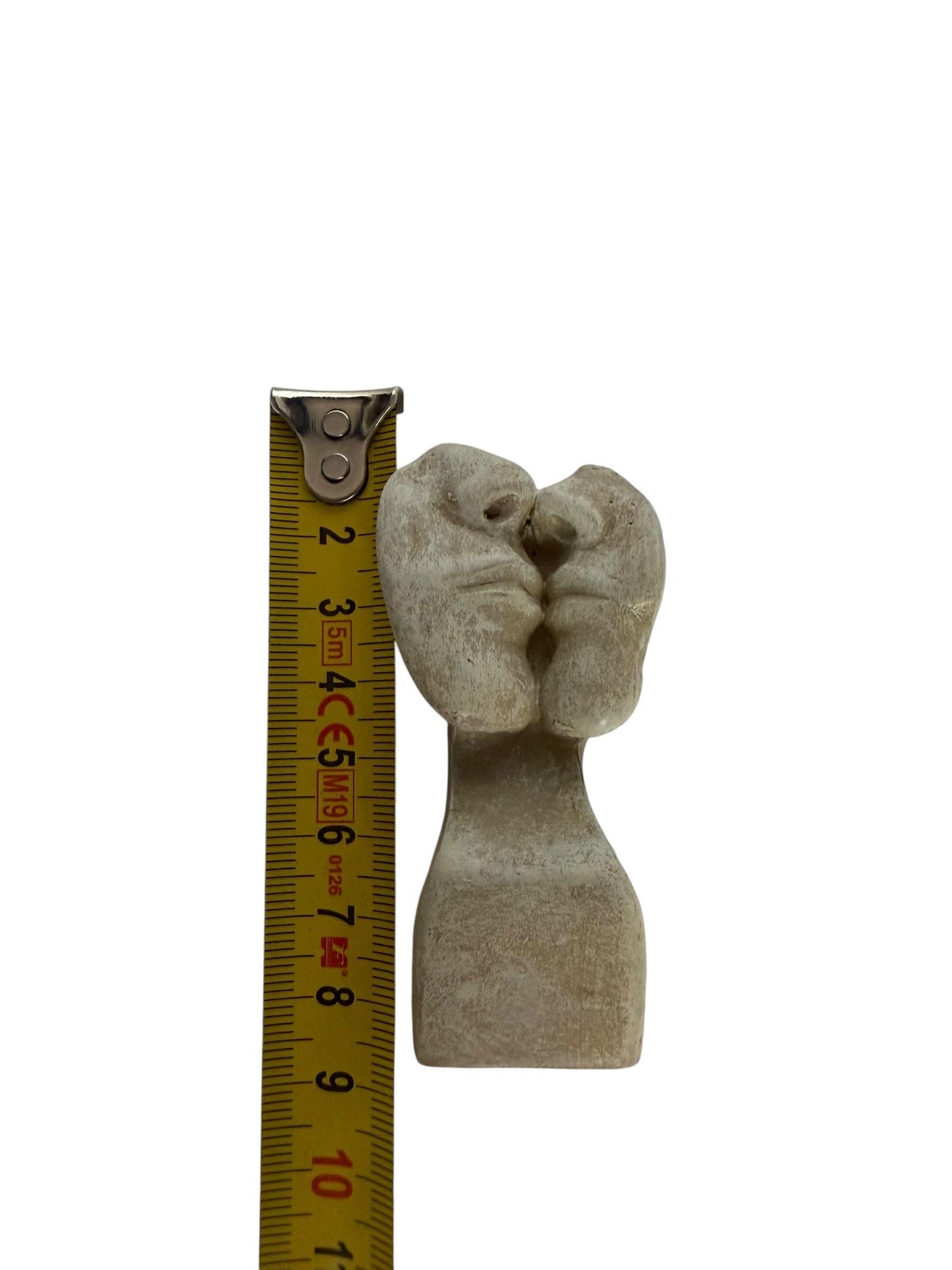 Hans Kuyper - de Kus - the Kiss - Signed soapStone small keepsake love Sculpture Abstract  Modernist Figurative dutch delft artist