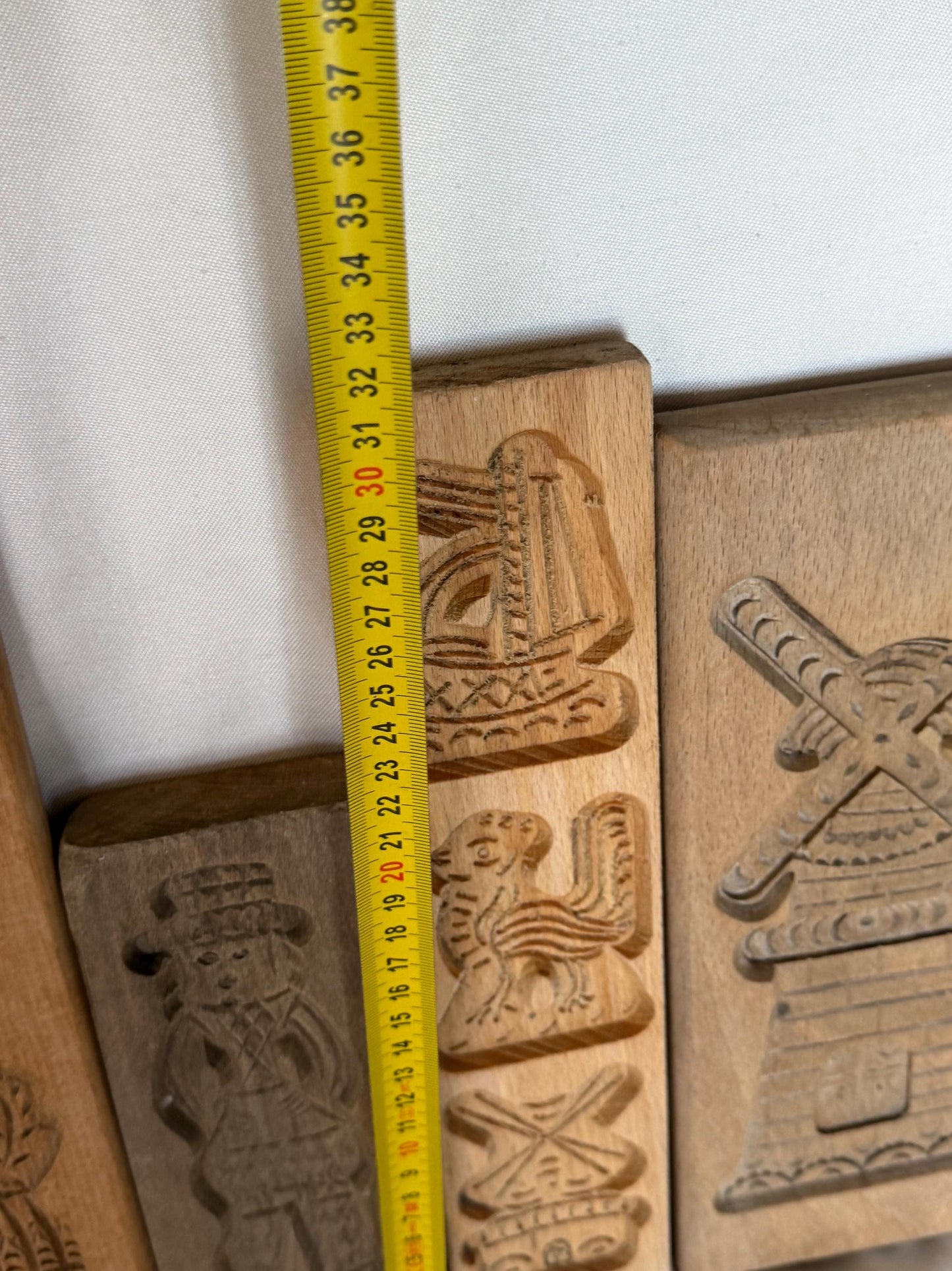 Antique Dutch mill Speculaas wood Cookie Mold Set wooden handcarved kitchen shelf, holland Mold Set Hand-Carved Wooden baking cake Boards