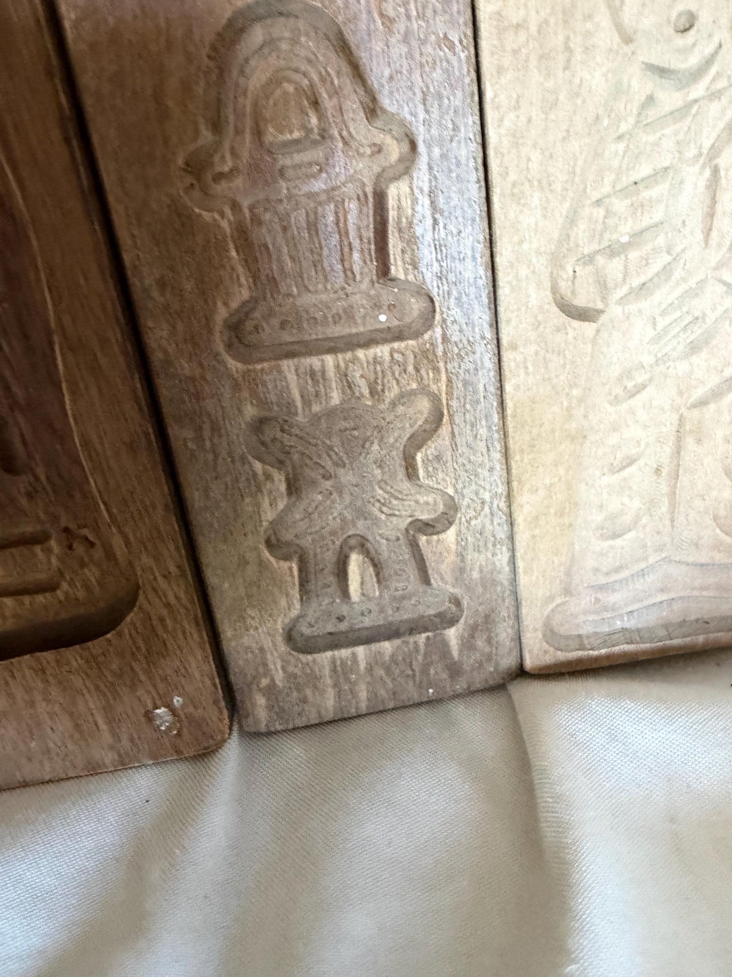 Antique Dutch Speculaas wood Cookie Mold Set wooden handcarved kitchen shelf, Antique holland Mold Set Hand-Carved Wooden baking cake Boards