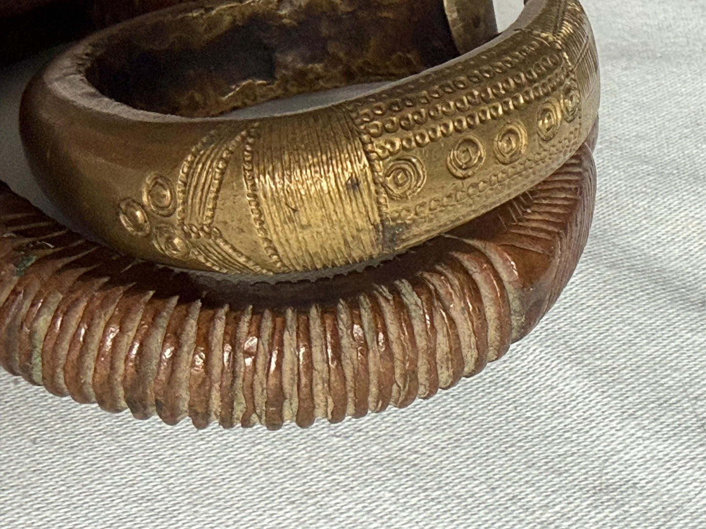 Manilla Century Copper Bronze Manilla Currency Bracelet Ethnographic Arm Ring, heavy manille tradegood 19th money