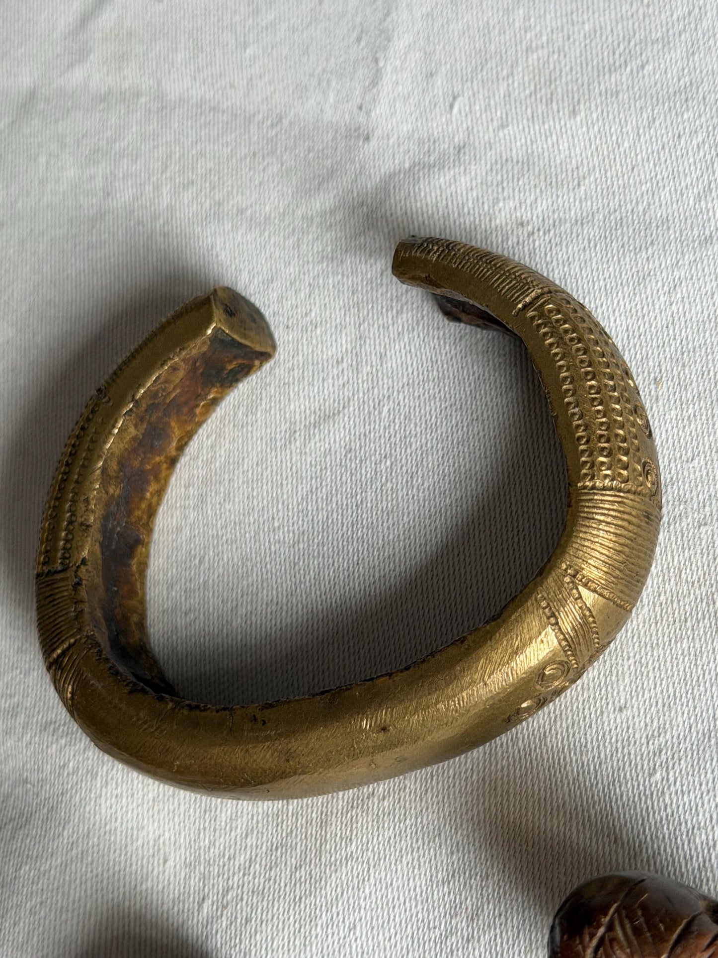 Manilla Century Copper Bronze Manilla Currency Bracelet Ethnographic Arm Ring, heavy manille tradegood 19th money