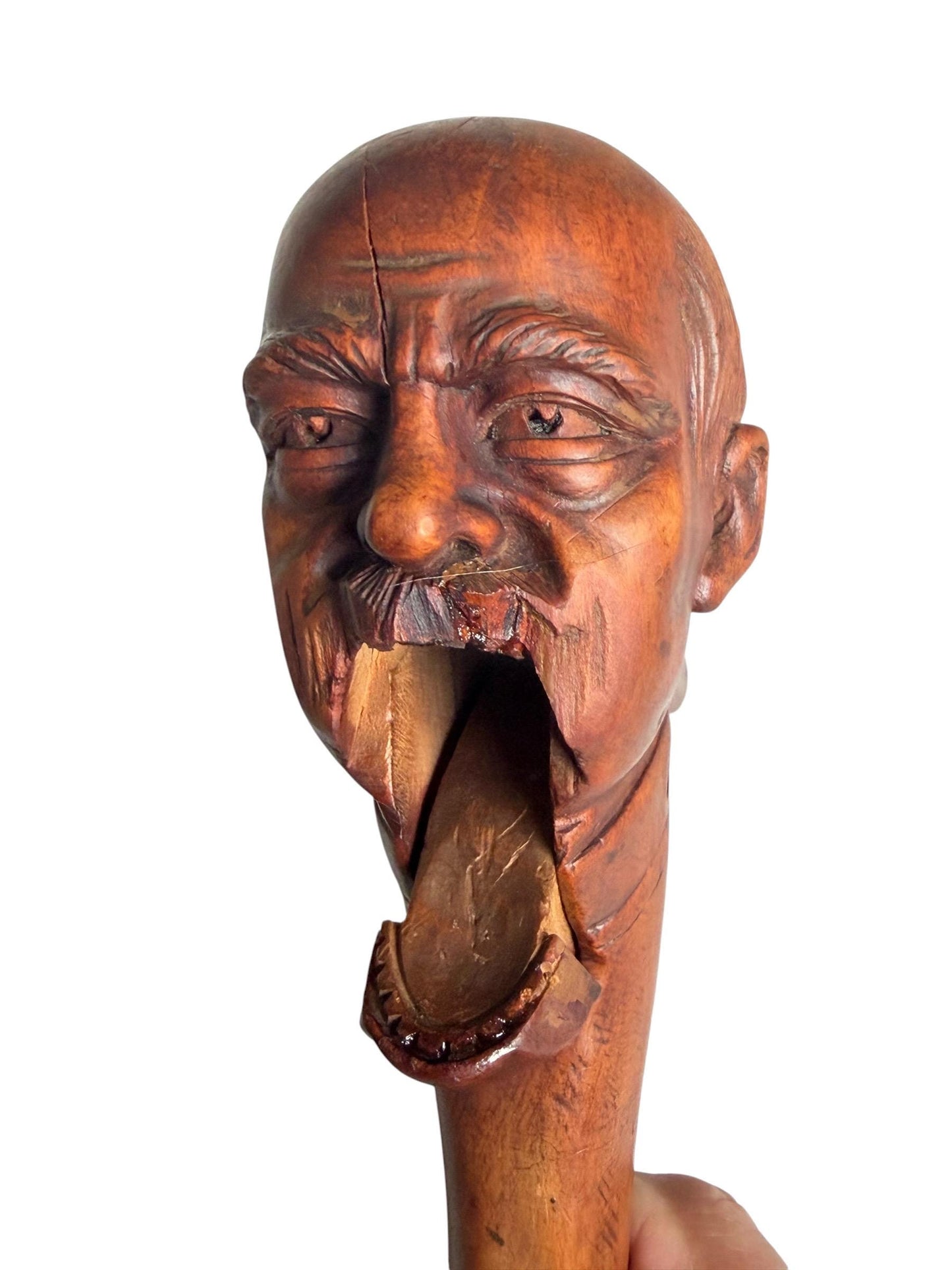 19th Century Carved Wooden Figural Nutcracker of Otto Von Bismarck wood ertz