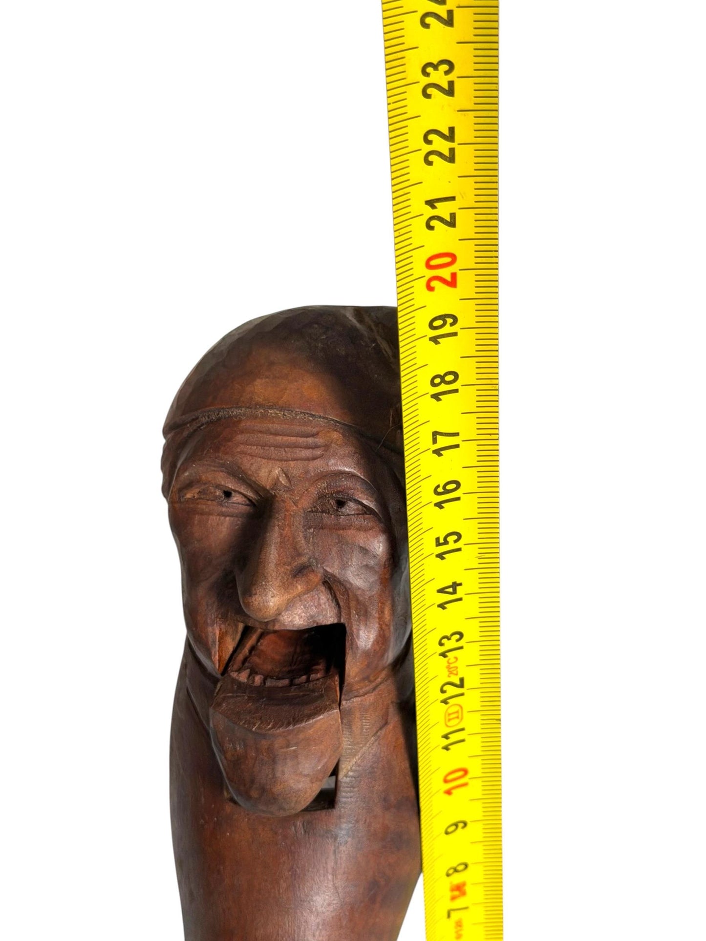 Mid-Century Erzgebirge Wooden Nutcracker – Hand Carved Folk Art – Early Tourism Piece – Bearded Man