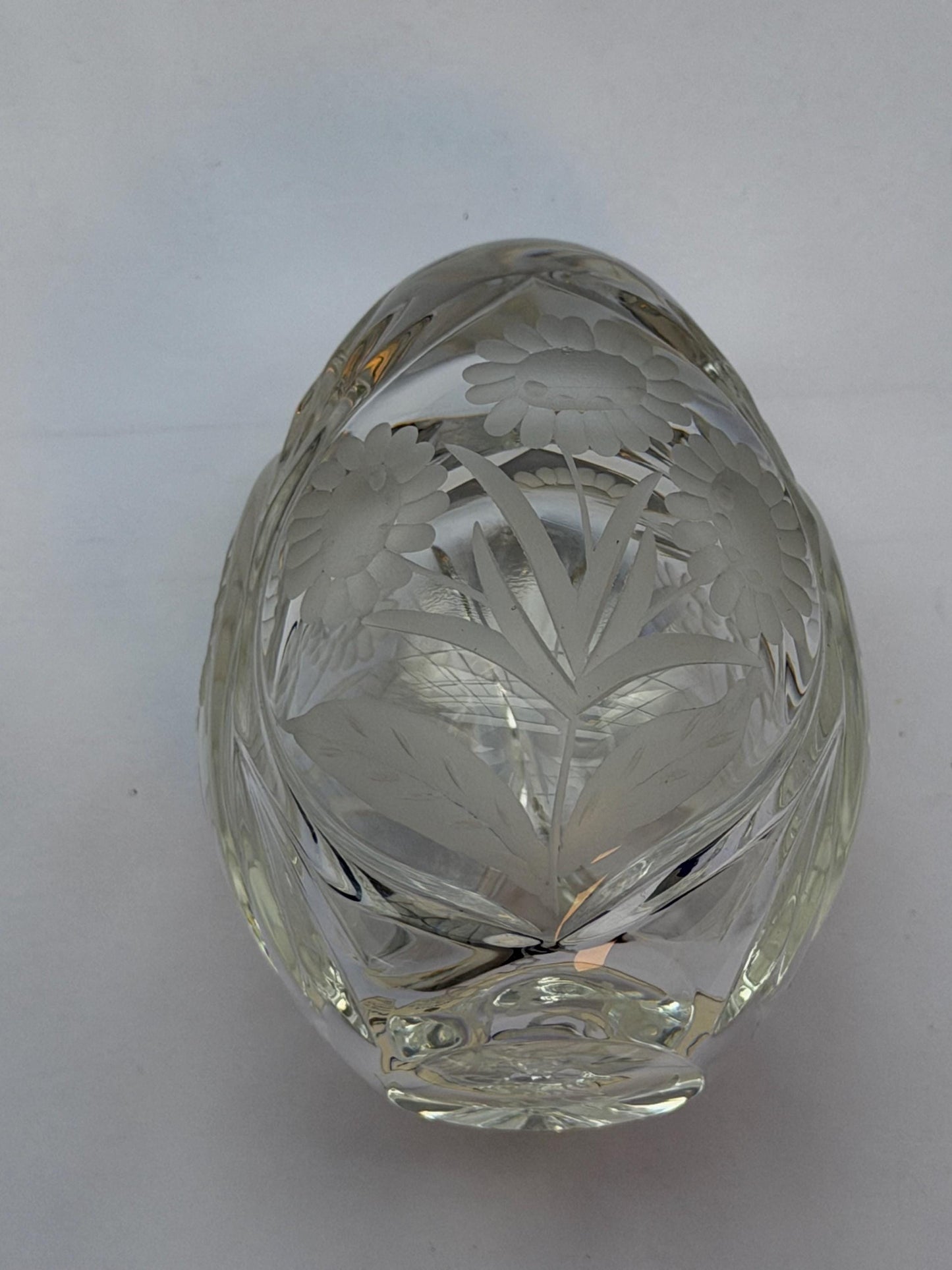 Faberge Crystal Egg, Limited Edition, signed, numbered faberge