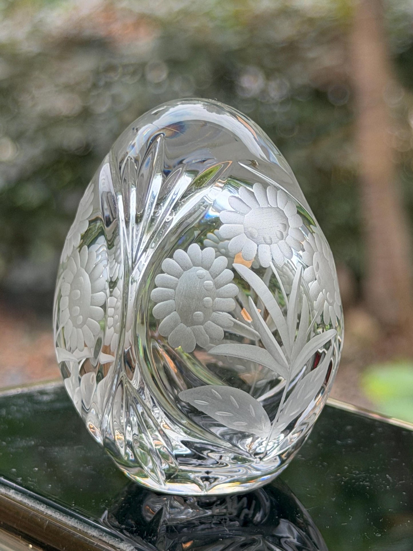 Faberge Crystal Egg, Limited Edition, signed, numbered faberge