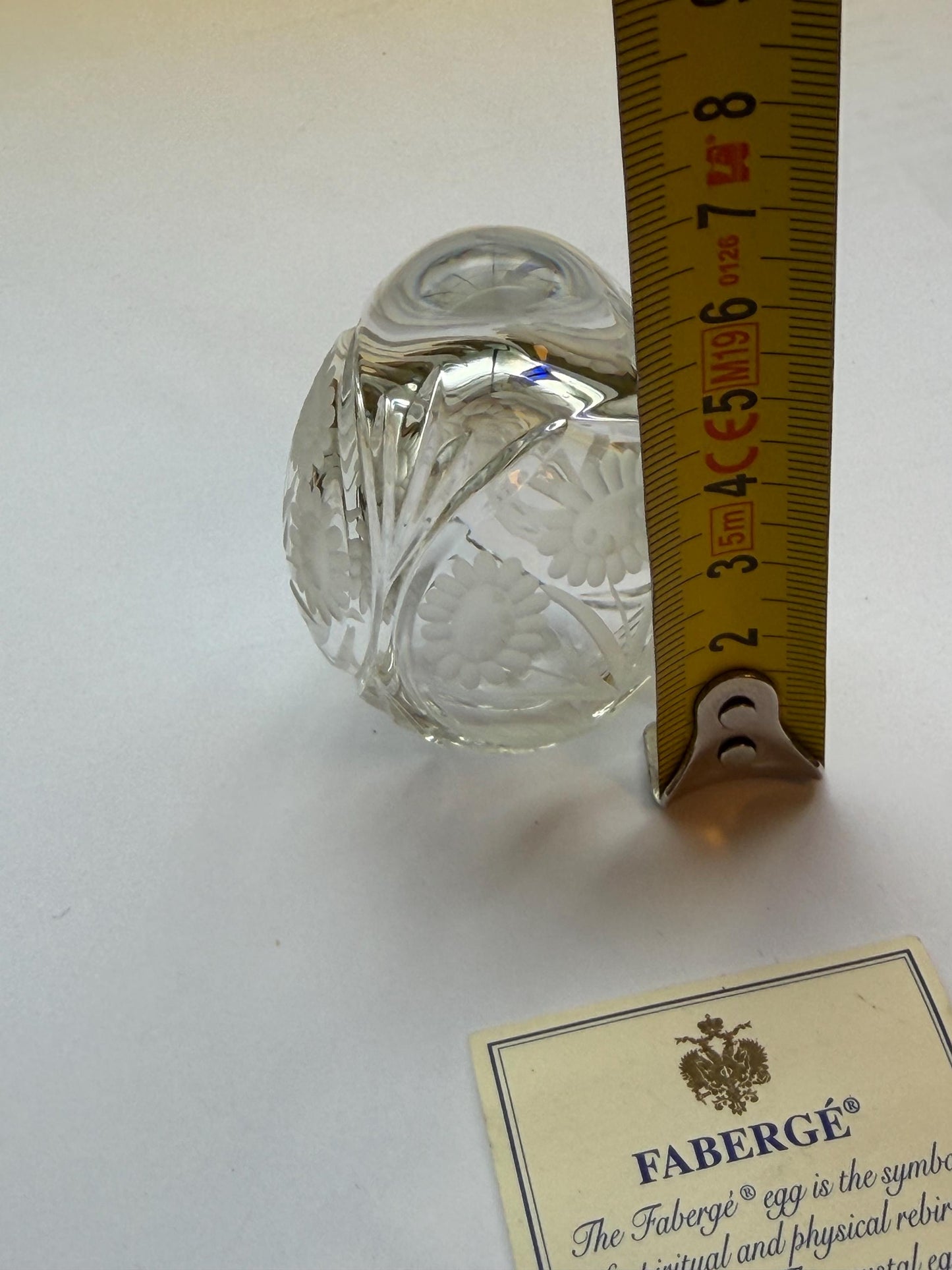 Faberge Crystal Egg, Limited Edition, signed, numbered faberge