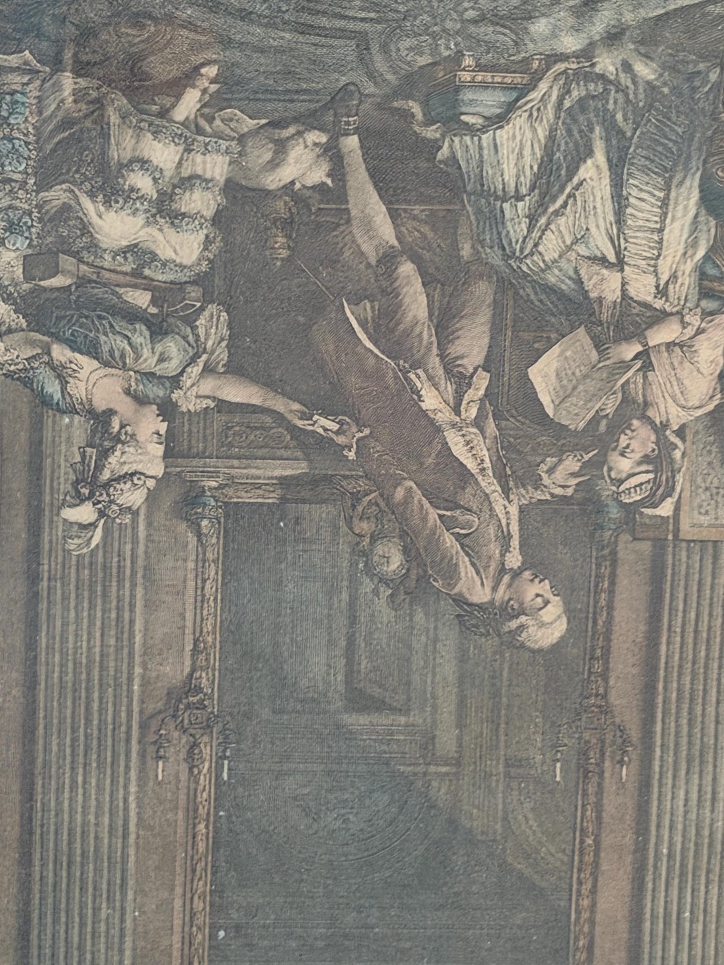 Pair of 18th Century French Rococo Engravings by Nicolas de Launay after Pierre-Antoine Baudouin, painting from ausema dutch art gallery