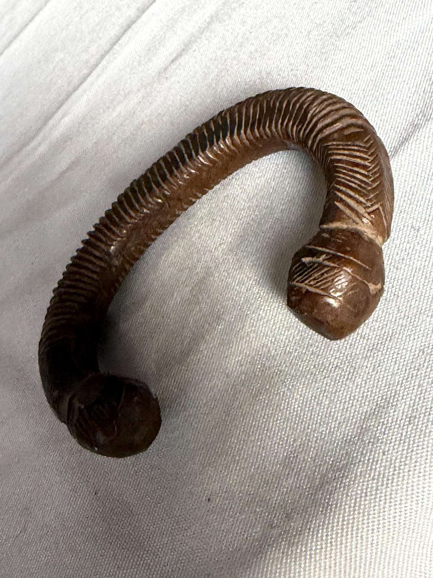 Manilla Century Copper Bronze Manilla Currency Bracelet Ethnographic Arm Ring, heavy manille tradegood 19th money