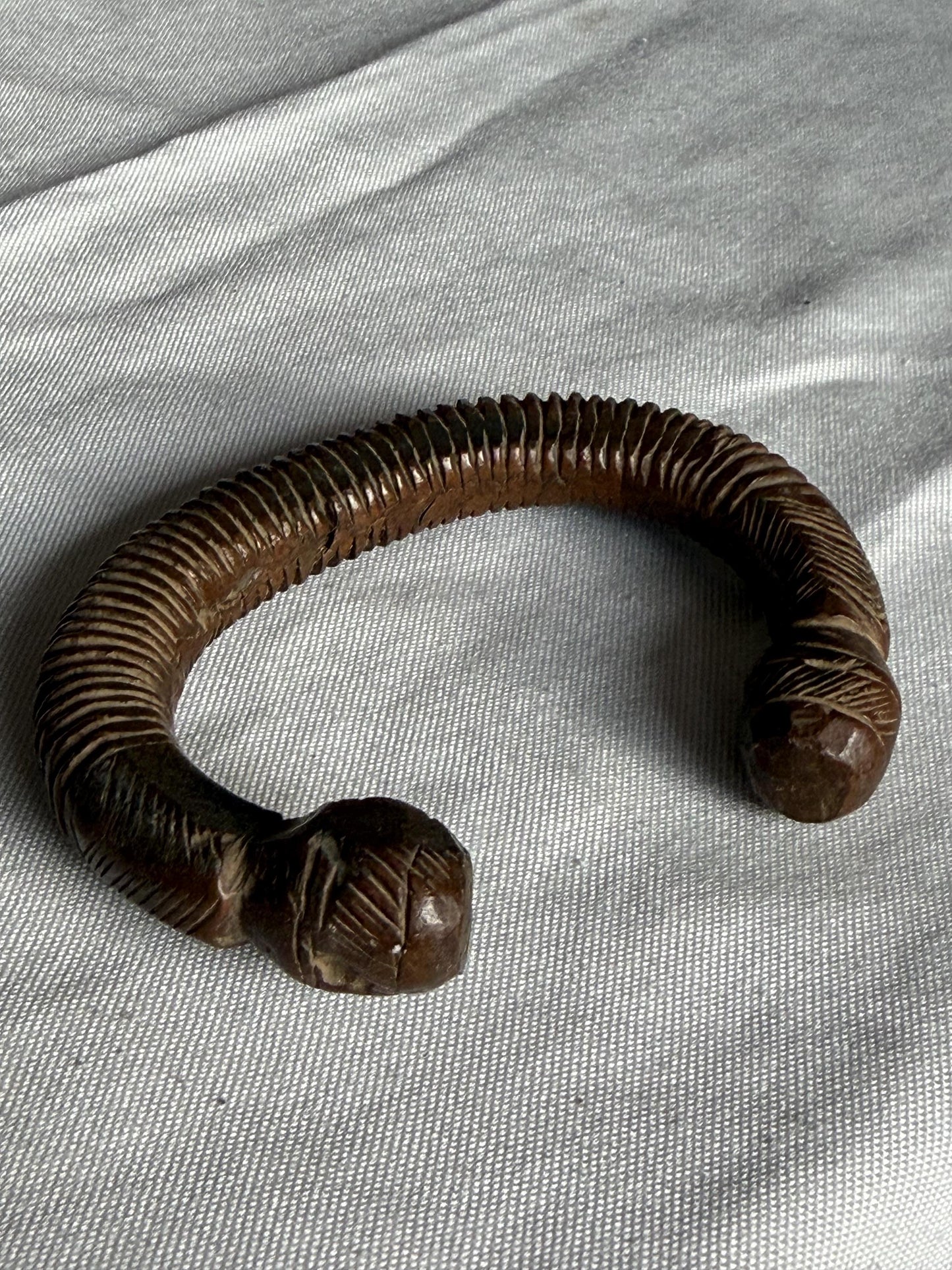 Manilla Century Copper Bronze Manilla Currency Bracelet Ethnographic Arm Ring, heavy manille tradegood 19th money