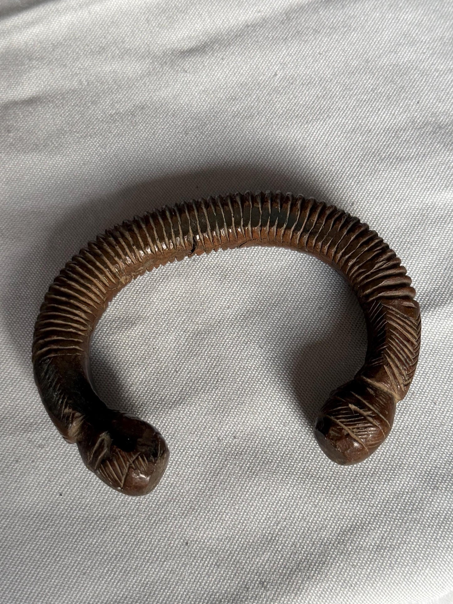 Manilla Century Copper Bronze Manilla Currency Bracelet Ethnographic Arm Ring, heavy manille tradegood 19th money