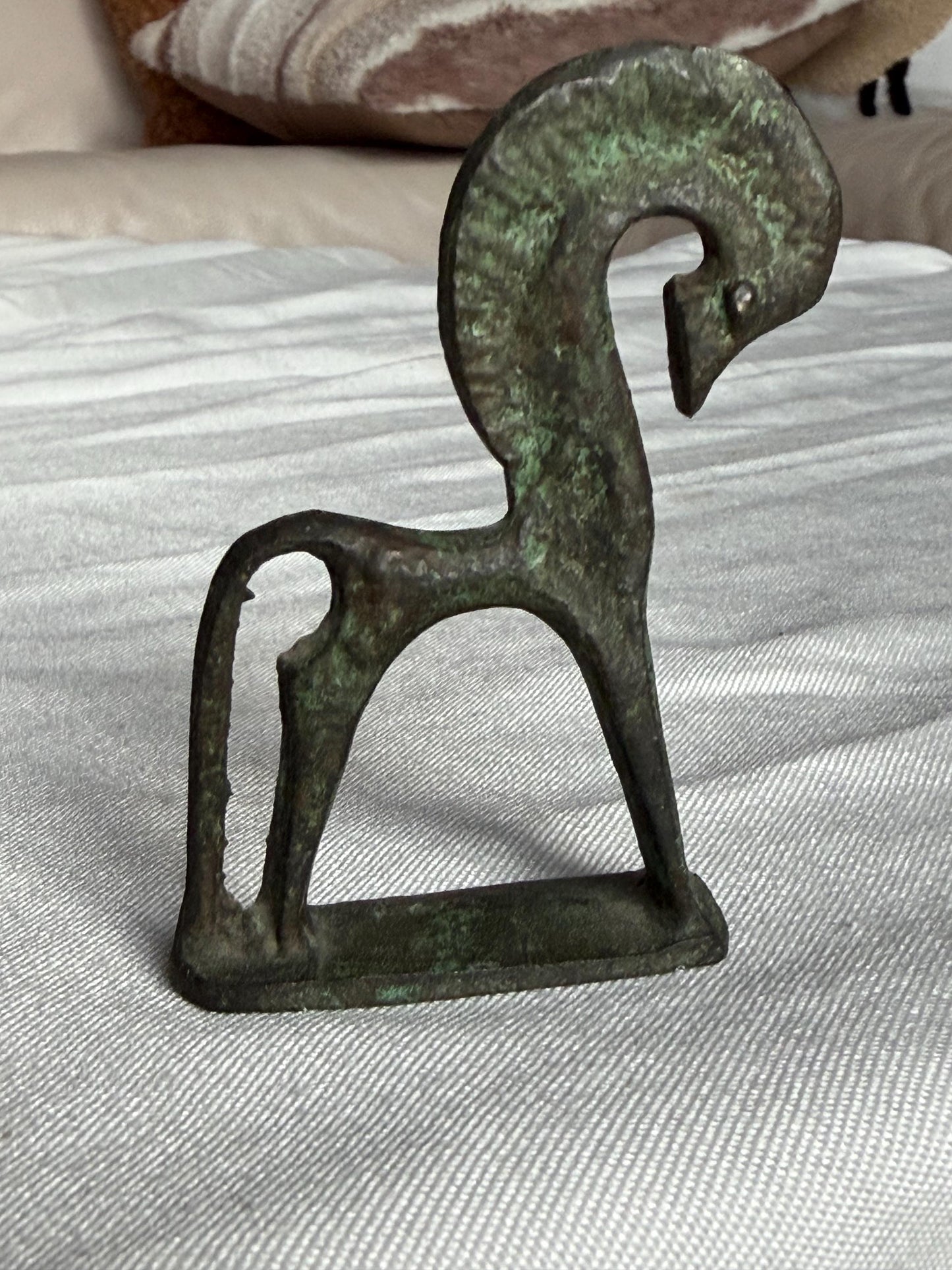 Vintage Bronze horse antique Figurine Stylised Animal Sculpture,  find wunderkammer
