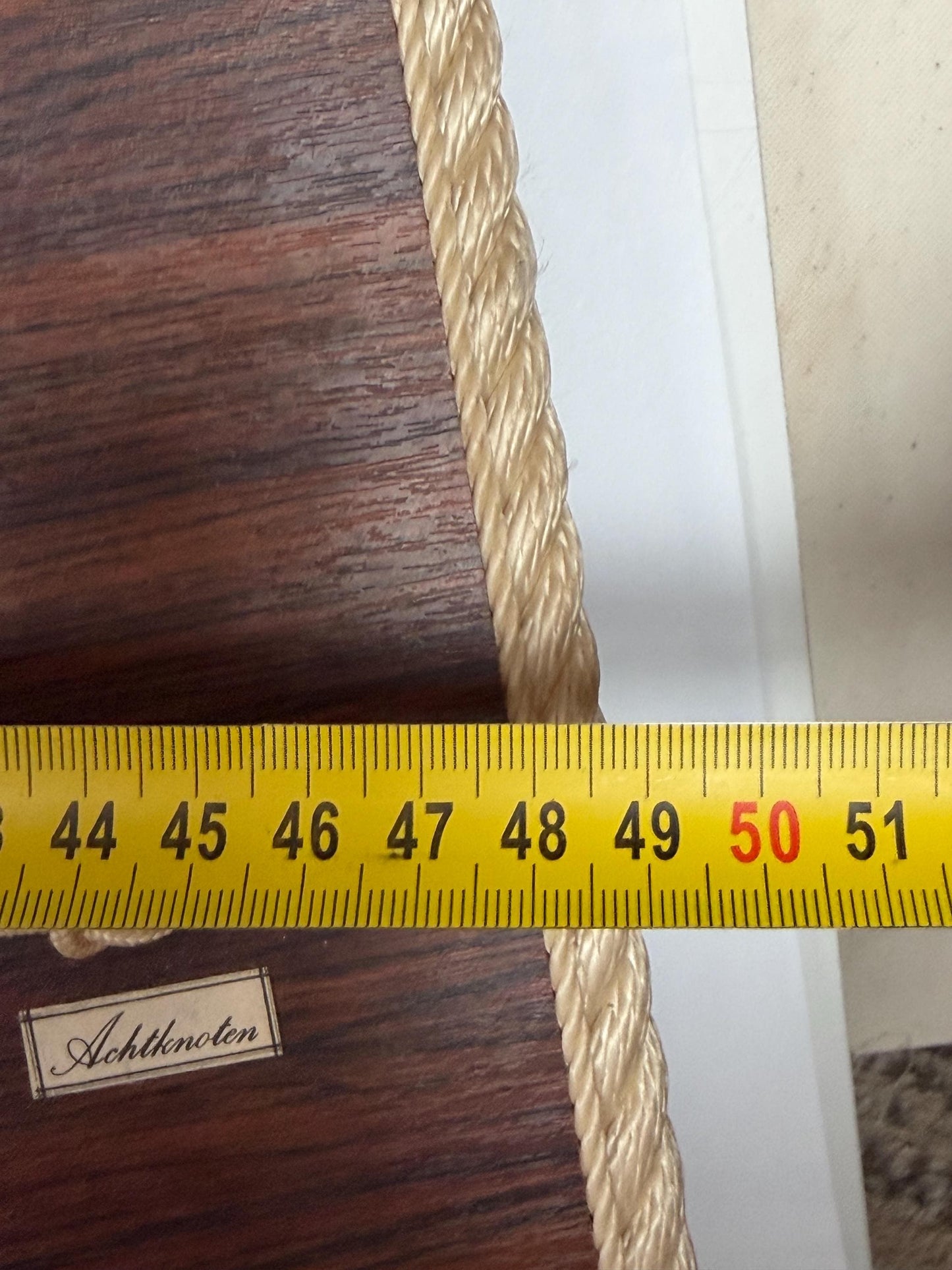 Large  Maritime Knot rope ways of knotting  Display Board. Juist Island, Germany, vintage boat ship deco