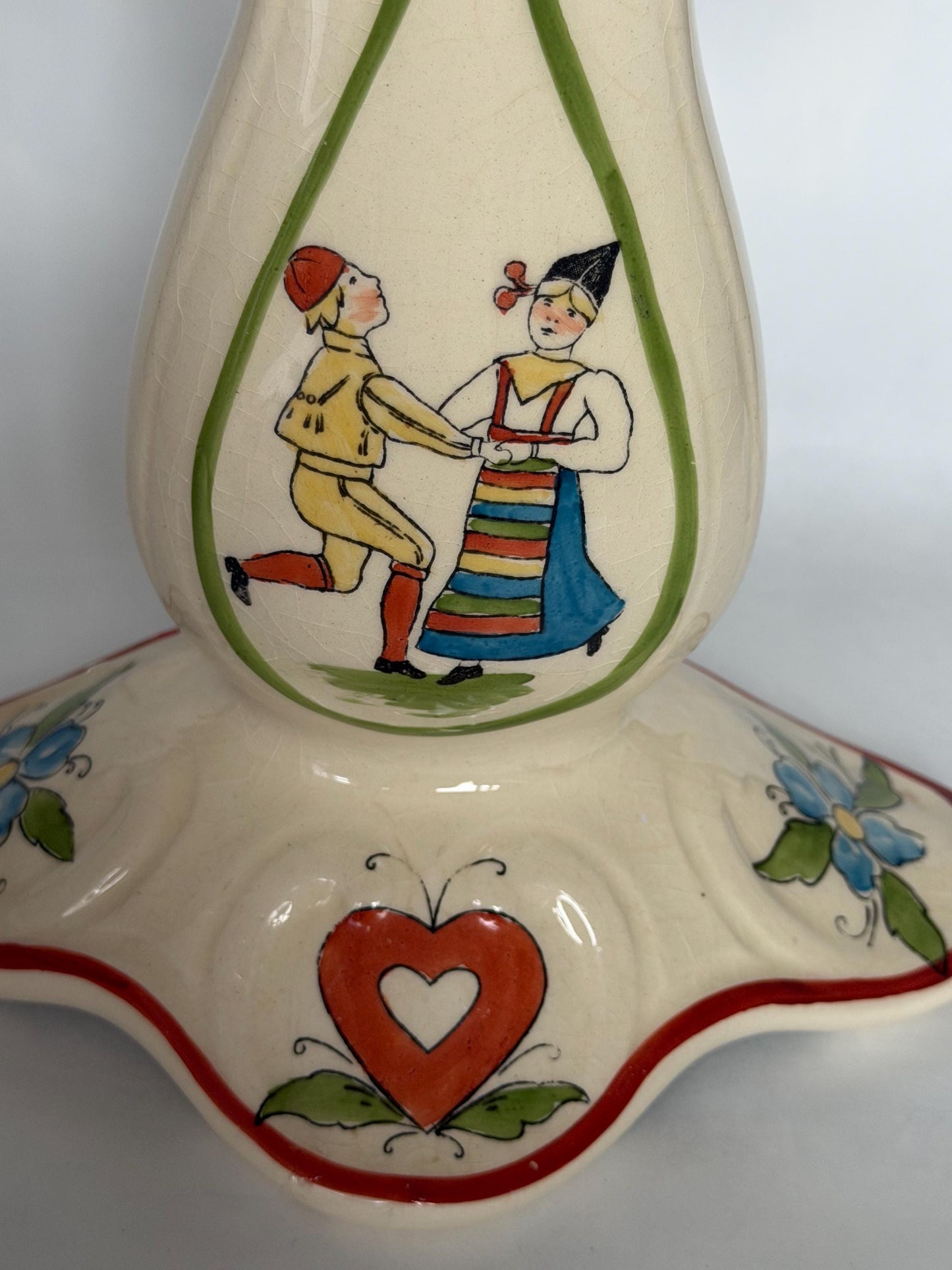 rorstrand xl  antique candle holder, Hilma Persson-Hjelm , daldansen, ca 1900, sweden tableware