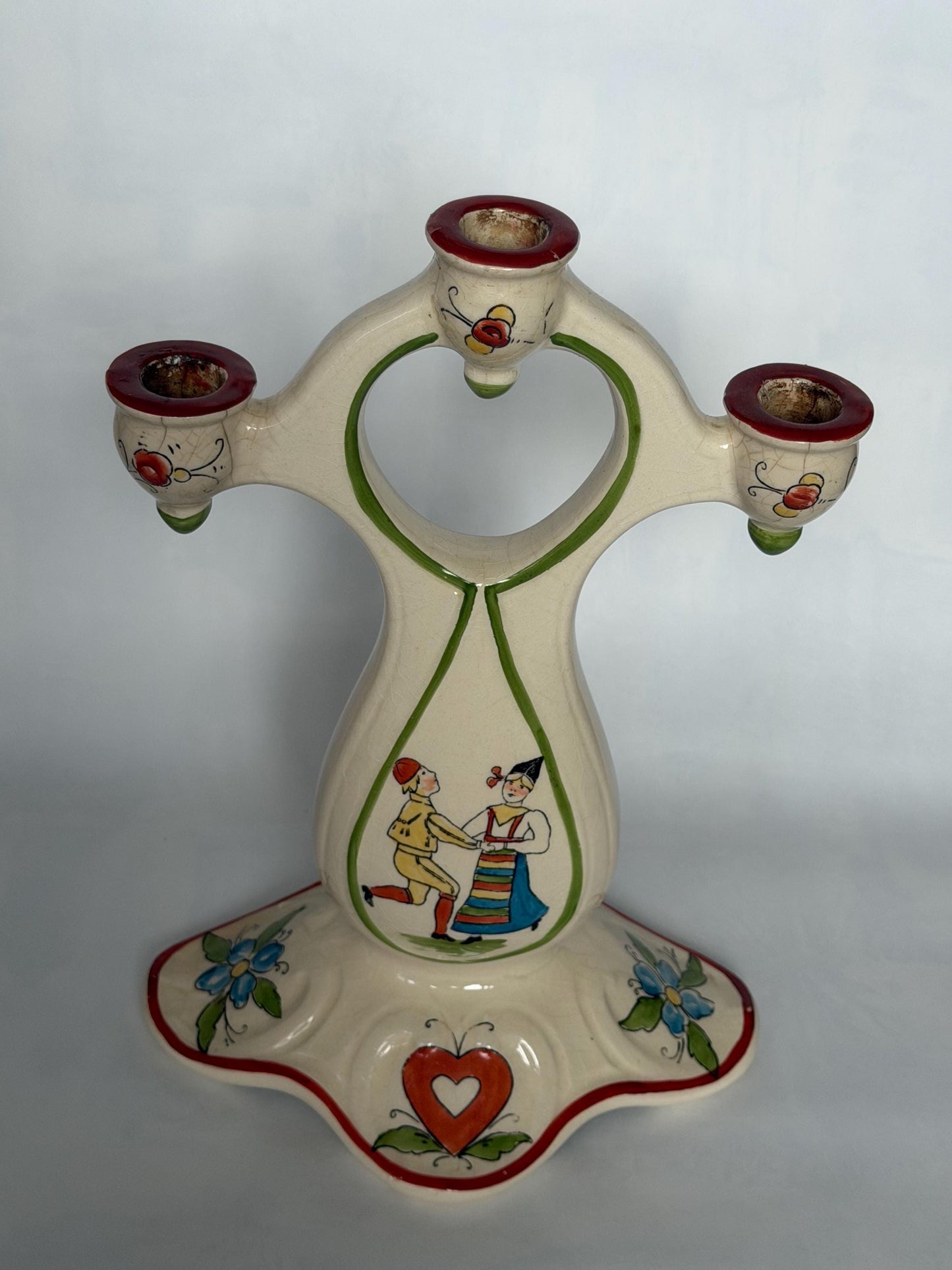 rorstrand xl  antique candle holder, Hilma Persson-Hjelm , daldansen, ca 1900, sweden tableware
