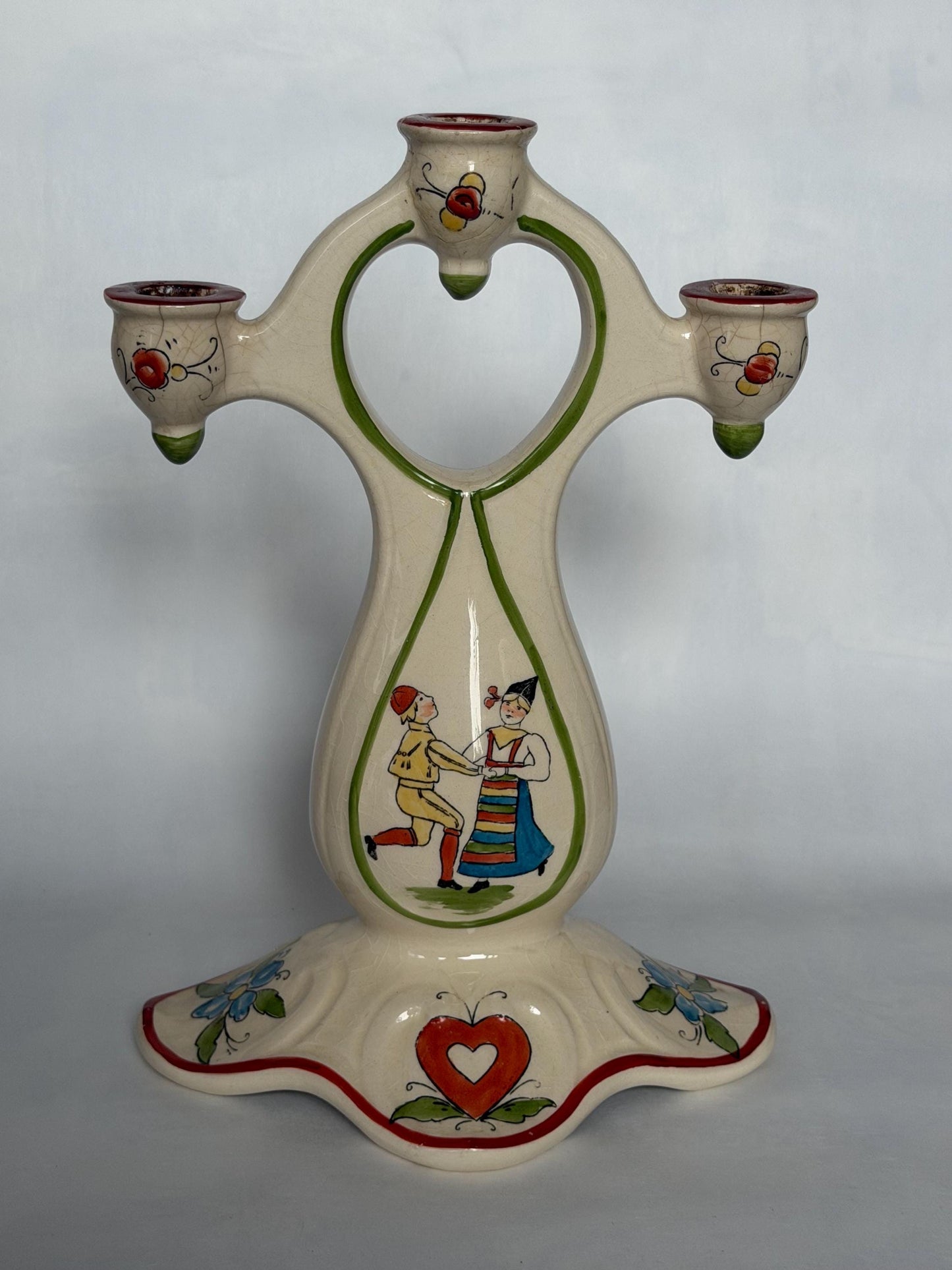 rorstrand xl  antique candle holder, Hilma Persson-Hjelm , daldansen, ca 1900, sweden tableware