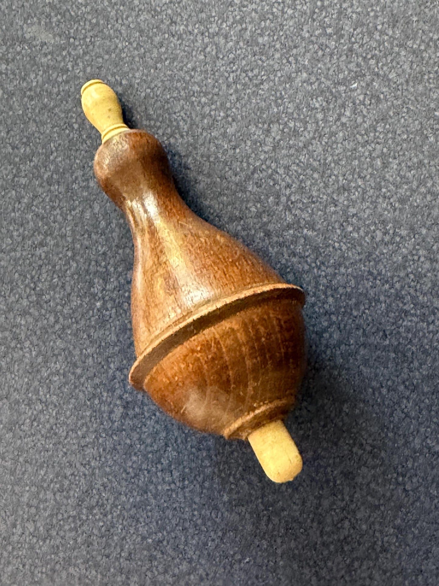 Antique Art Nouveau Butler Bell, uk, english serving servant Wood Push Button. 10 cm