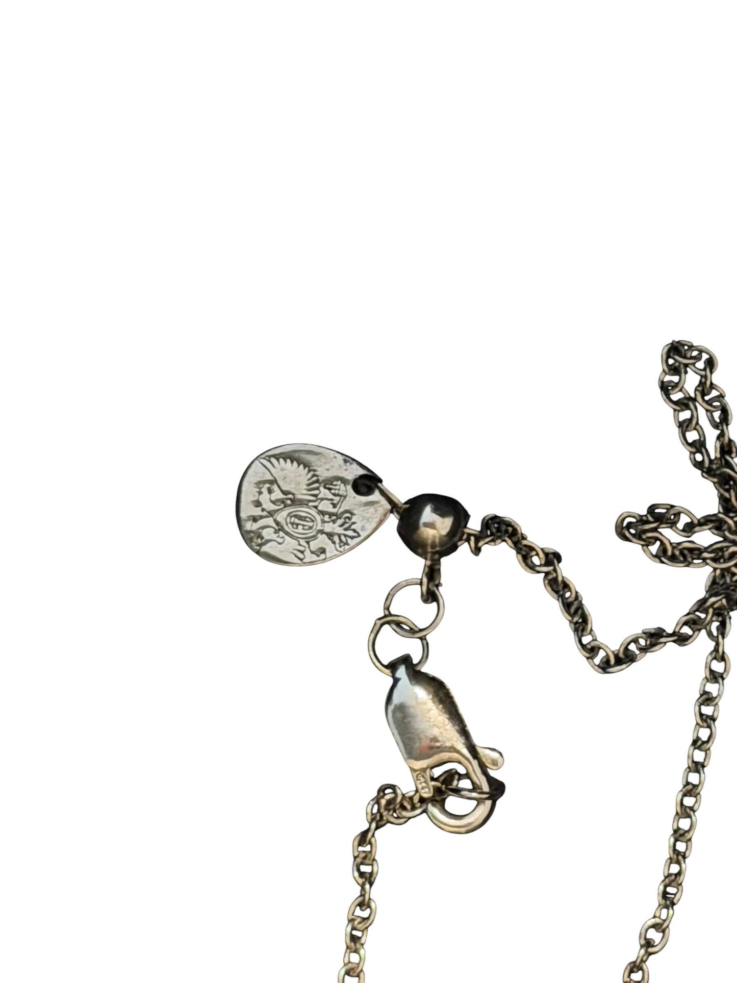 Fabergé Egg Sterling Silver set Earrings plus necklace , Tatiana Tsars Collection faberge 9nine ketting 45 cm