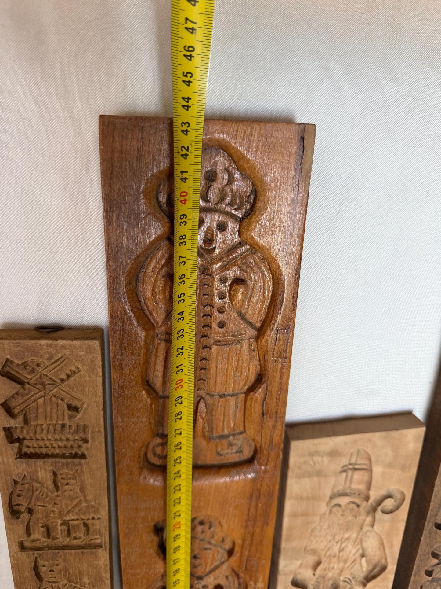 Antique Dutch Speculaas wood Cookie Mold Set wooden handcarved kitchen shelf, Antique holland Mold Set Hand-Carved Wooden baking cake Boards