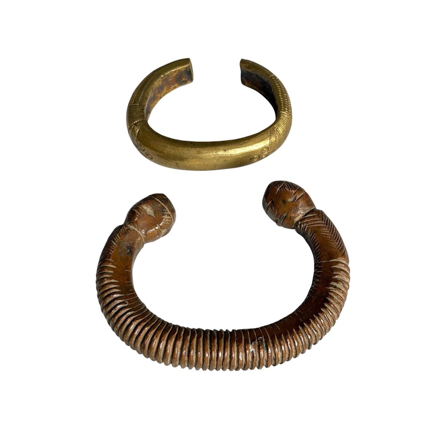 Manilla Century Copper Bronze Manilla Currency Bracelet Ethnographic Arm Ring, heavy manille tradegood 19th money