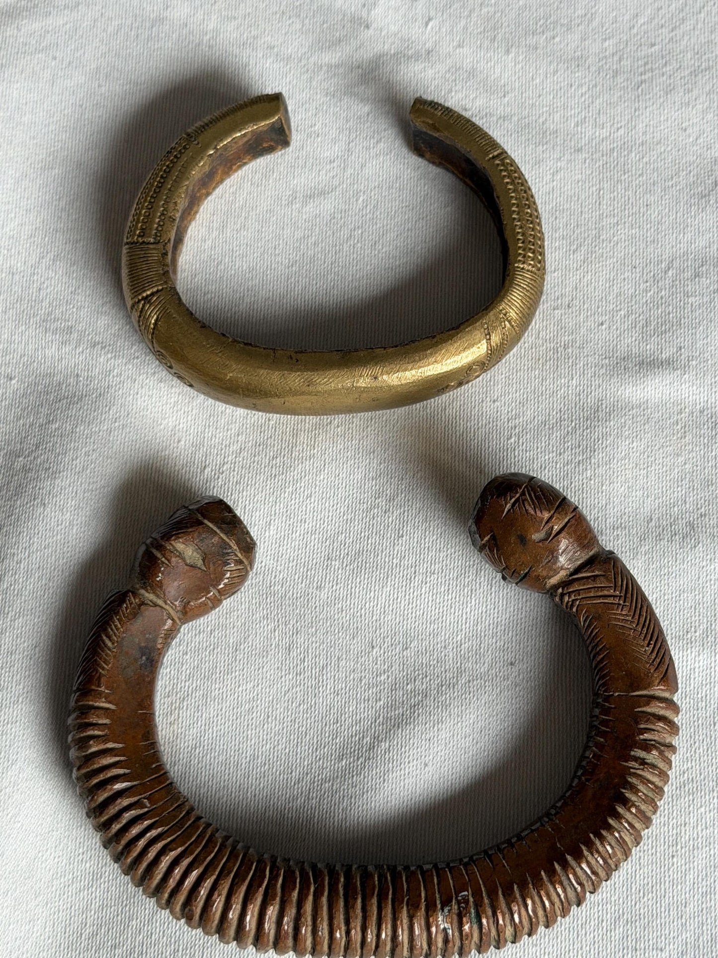 Manilla Century Copper Bronze Manilla Currency Bracelet Ethnographic Arm Ring, heavy manille tradegood 19th money