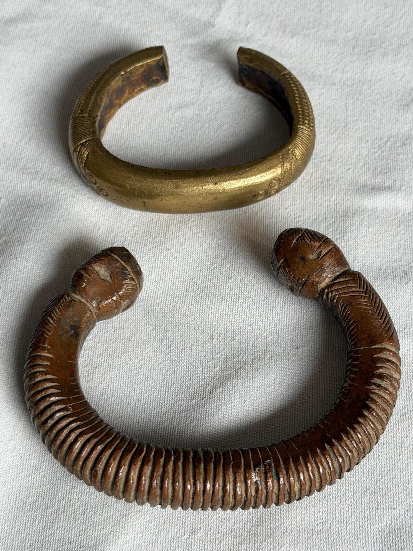 Manilla Century Copper Bronze Manilla Currency Bracelet Ethnographic Arm Ring, heavy manille tradegood 19th money