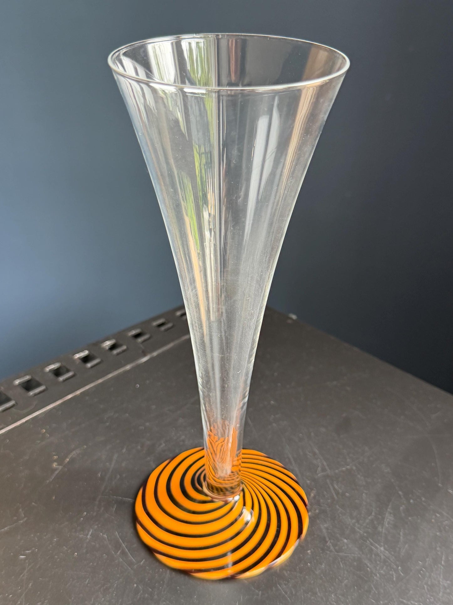 Carlo Moretti Murano Glass Champagne Flute
