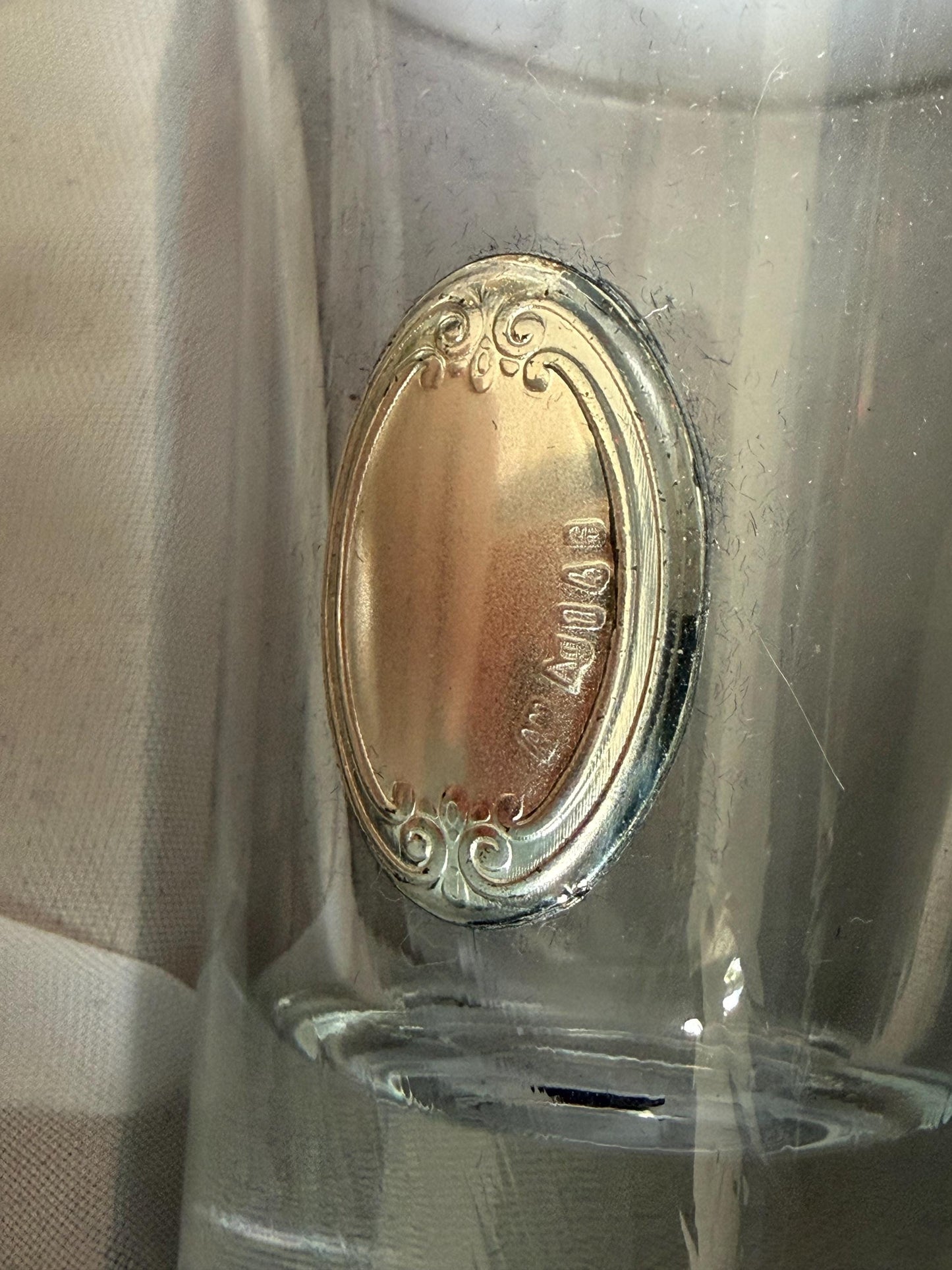 925 silver liquer  glasses, liquer crystal , vintage italy, with silver shield can be engraved, personalised limoncello ouzo raki
