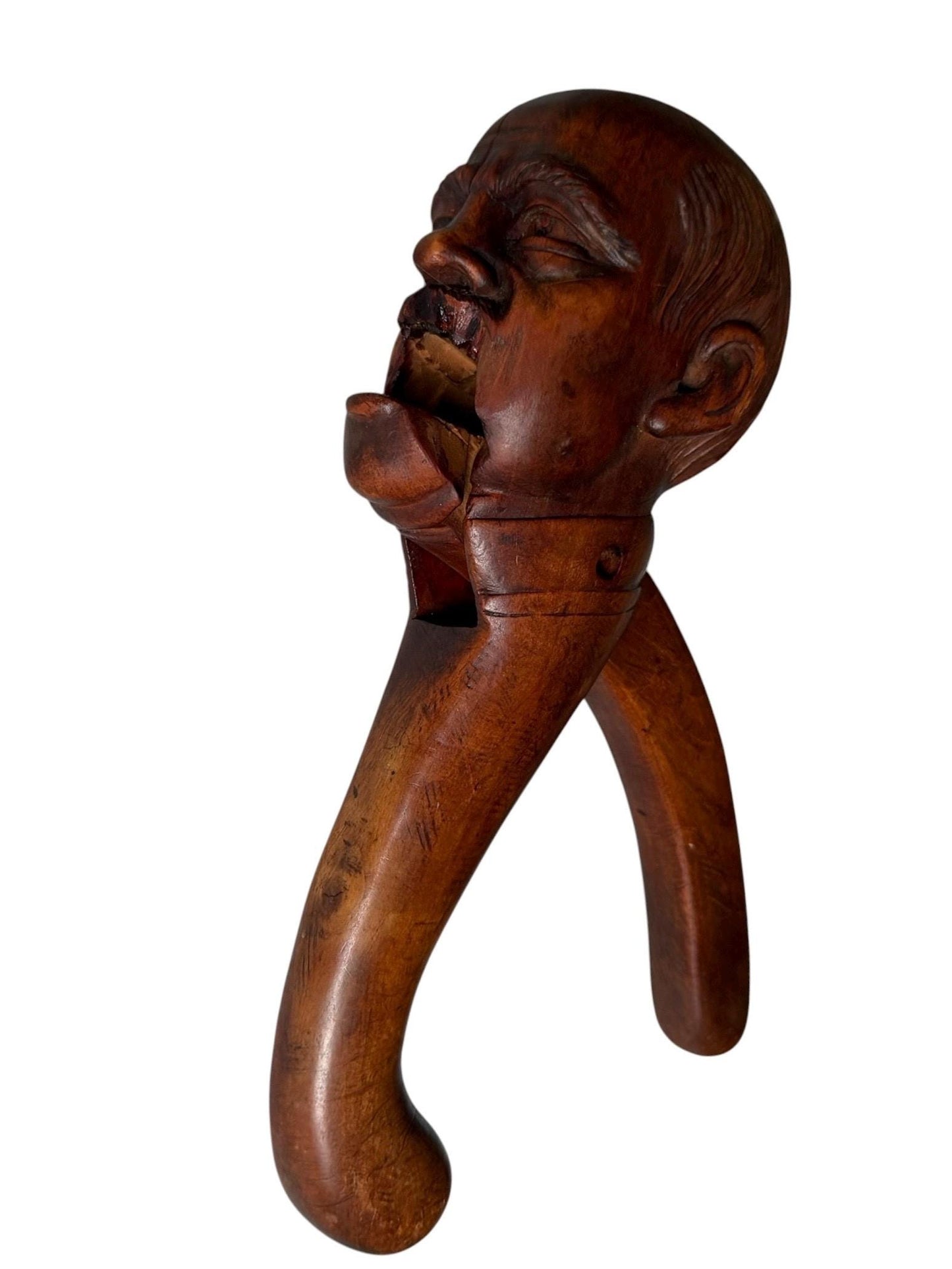 19th Century Carved Wooden Figural Nutcracker of Otto Von Bismarck wood ertz