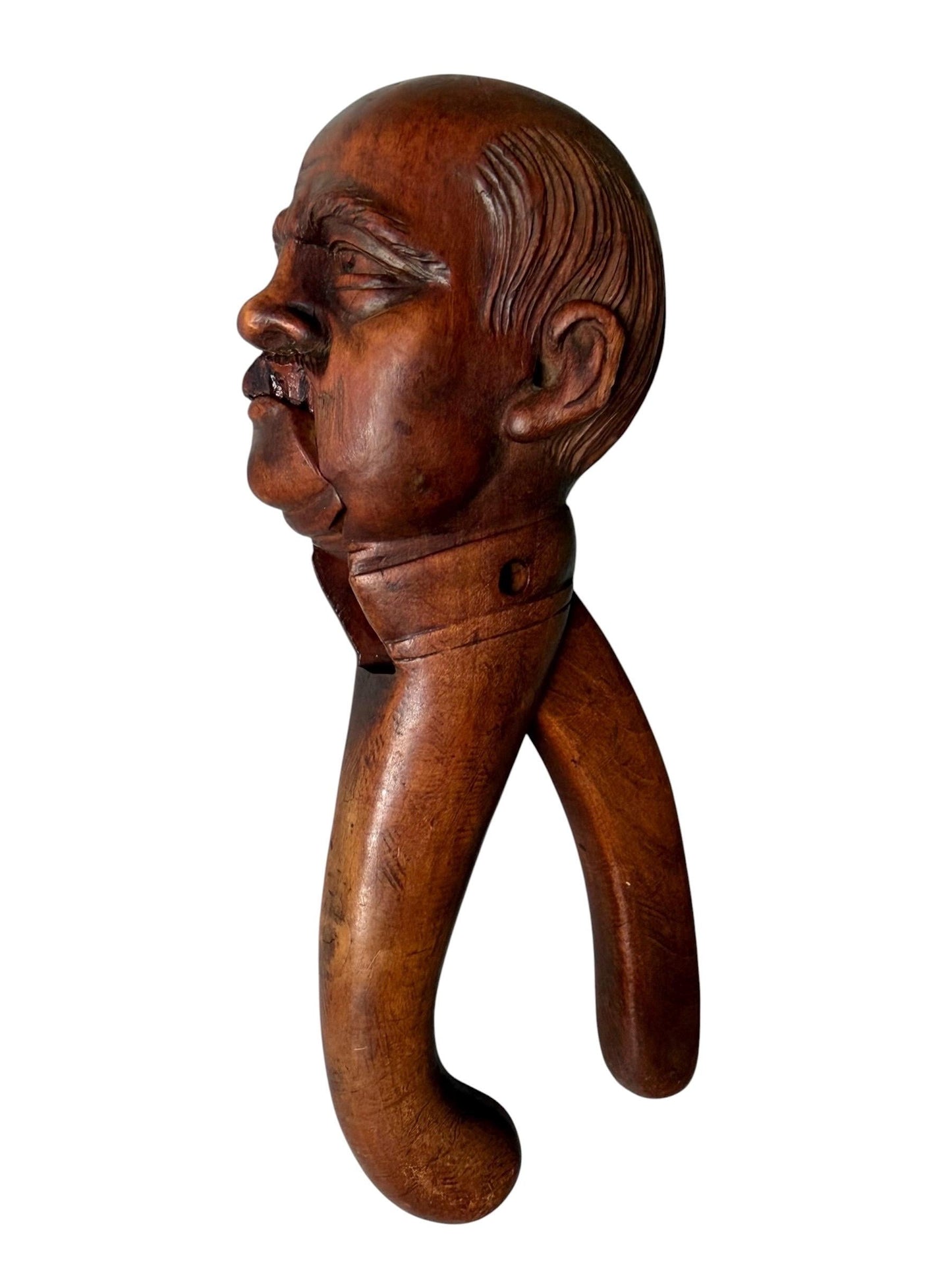 19th Century Carved Wooden Figural Nutcracker of Otto Von Bismarck wood ertz