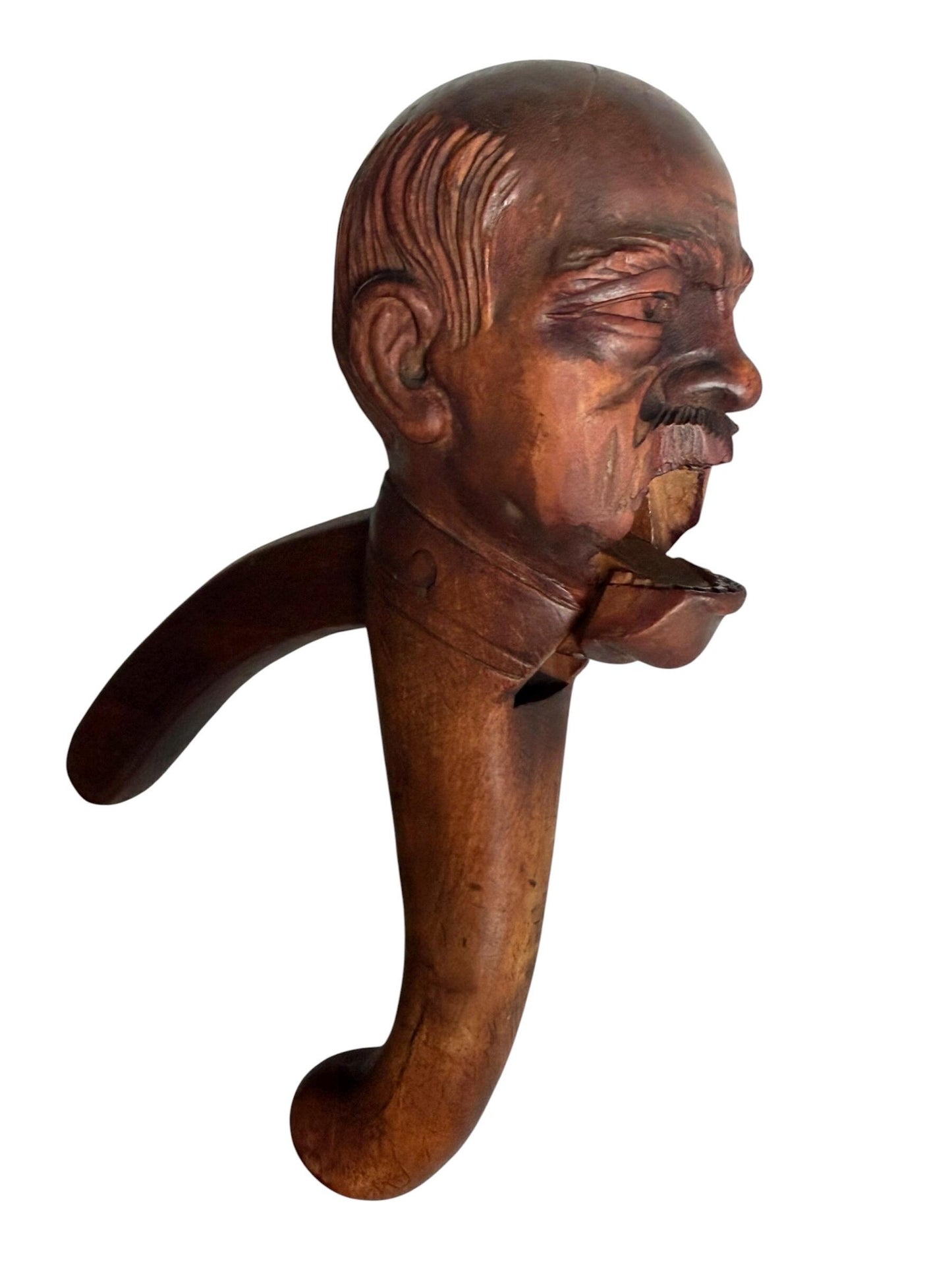 19th Century Carved Wooden Figural Nutcracker of Otto Von Bismarck wood ertz