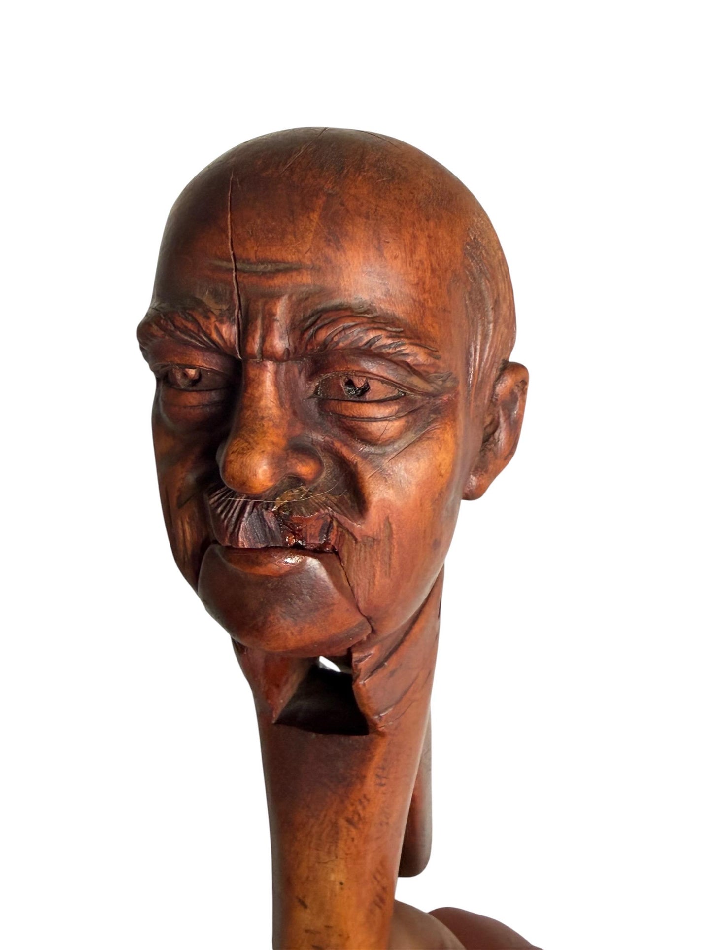 19th Century Carved Wooden Figural Nutcracker of Otto Von Bismarck wood ertz