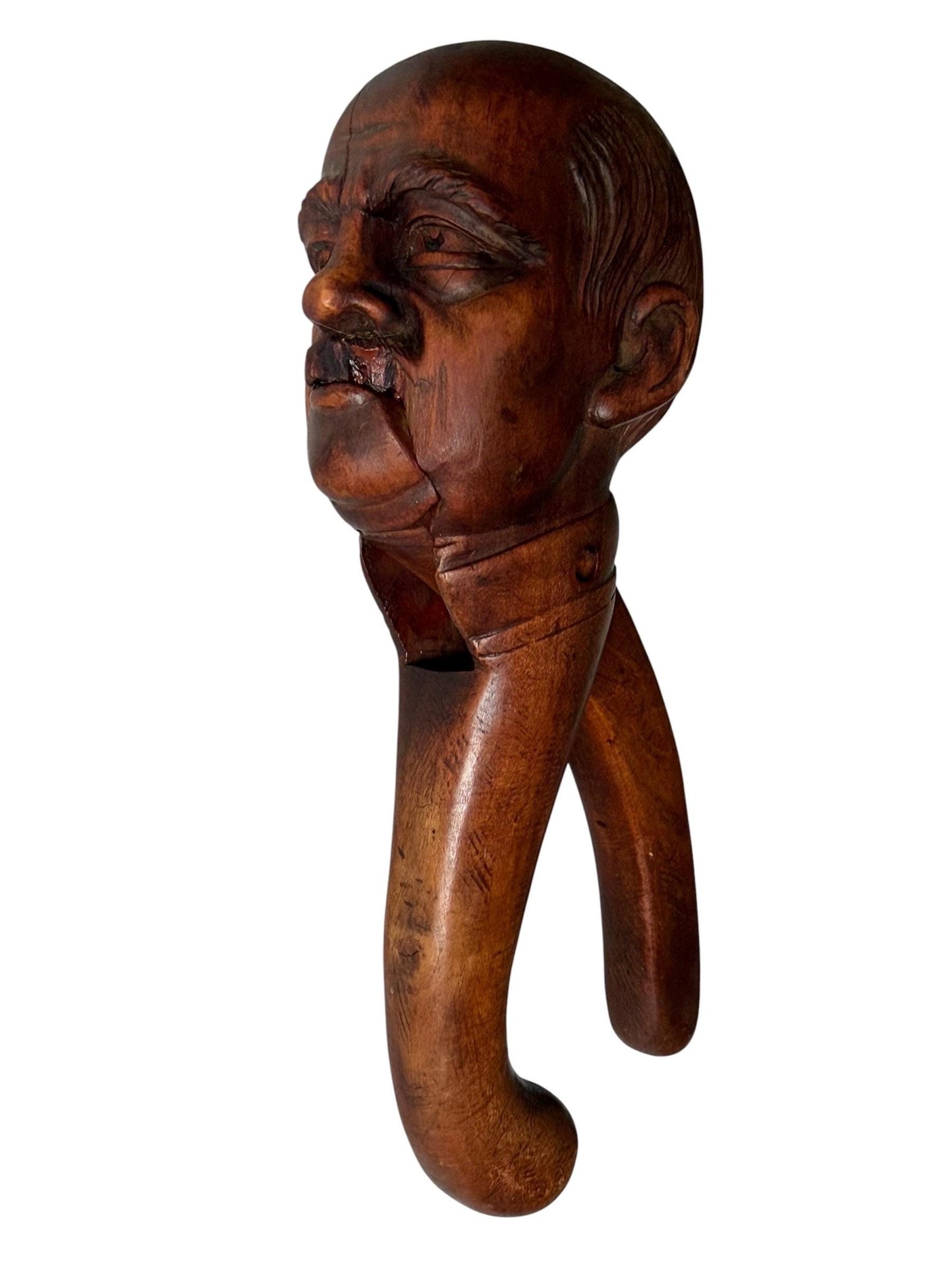 19th Century Carved Wooden Figural Nutcracker of Otto Von Bismarck wood ertz