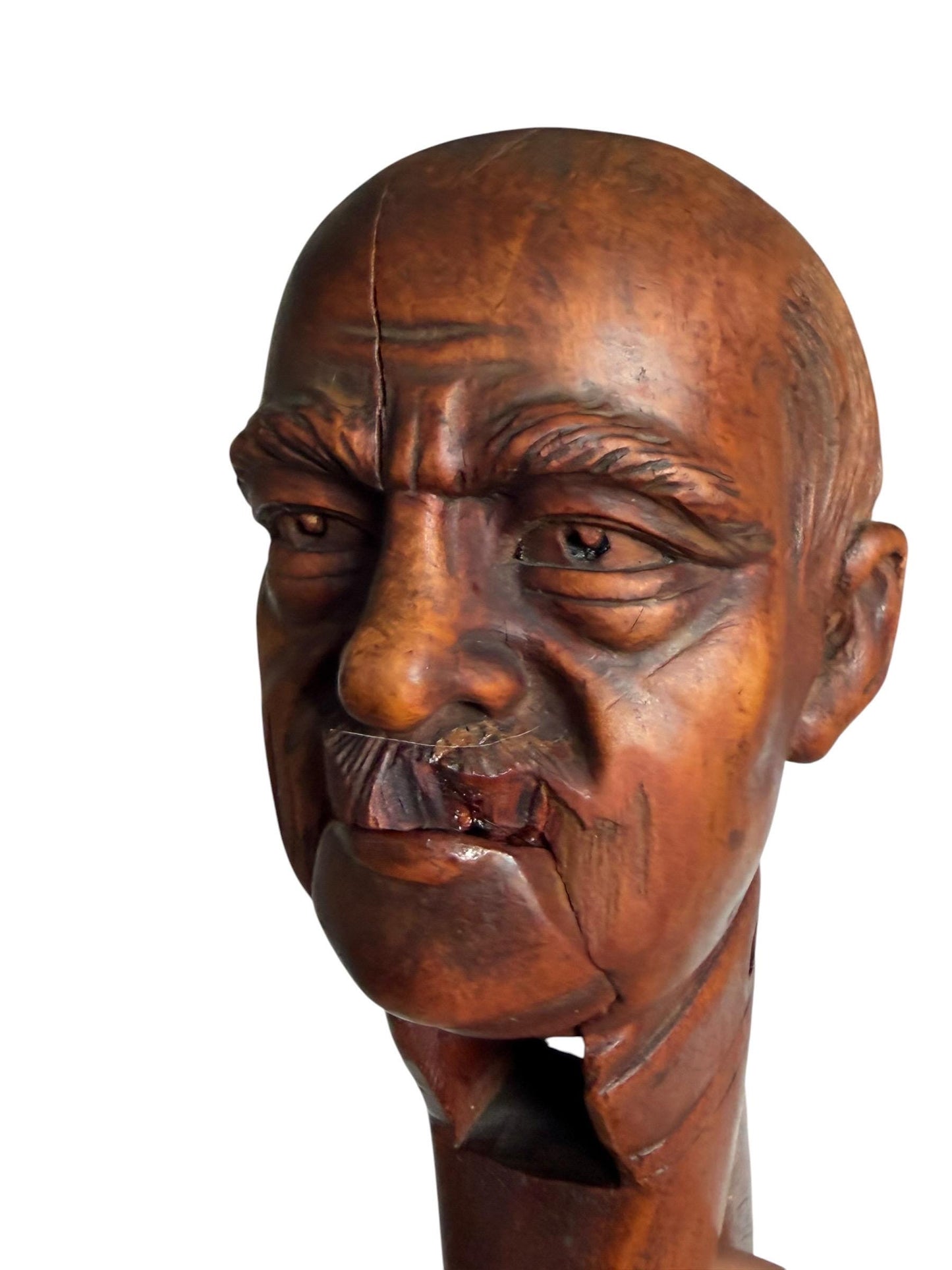 19th Century Carved Wooden Figural Nutcracker of Otto Von Bismarck wood ertz