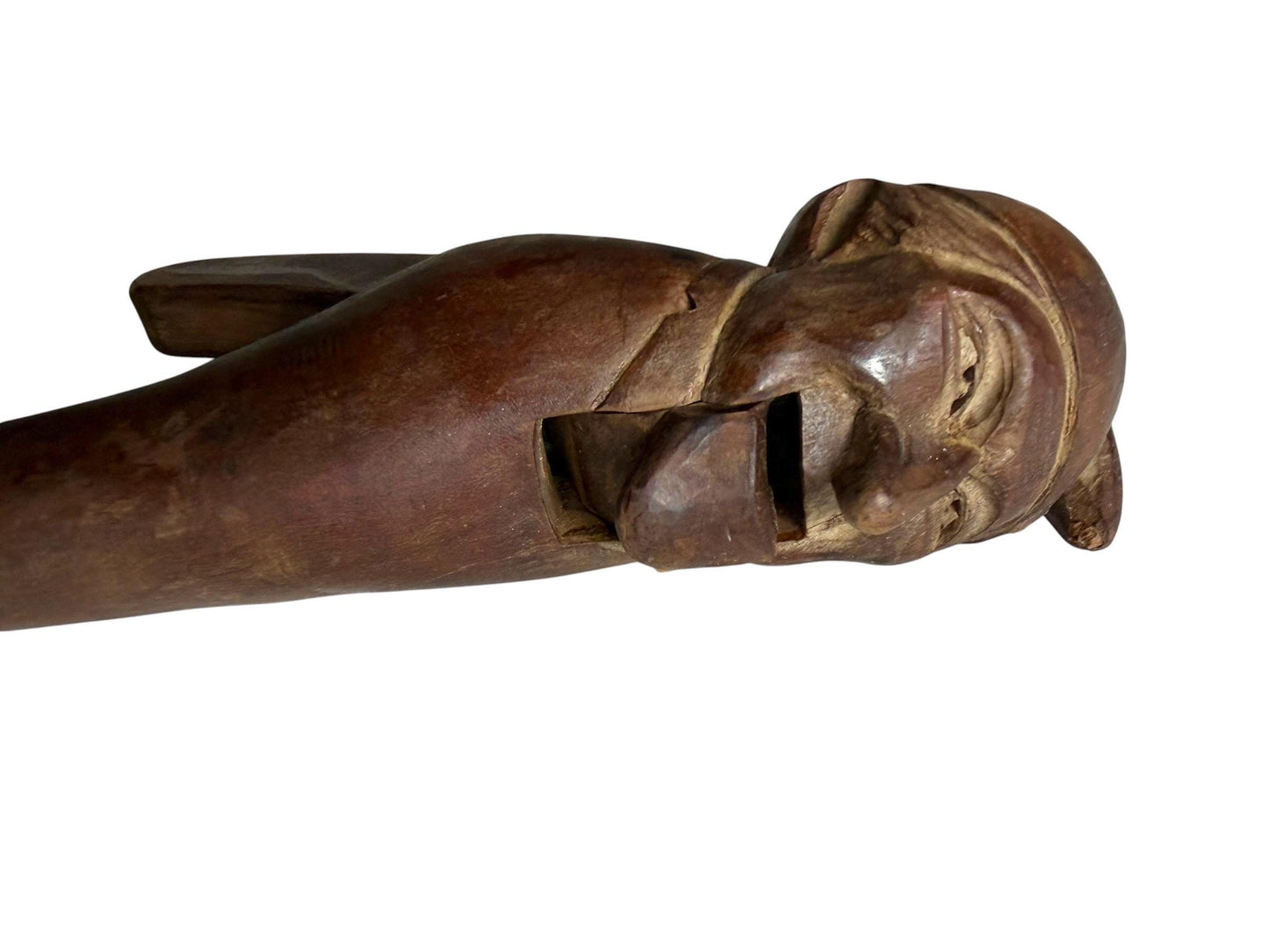 Mid-Century Erzgebirge Wooden Nutcracker – Hand Carved Folk Art – Early Tourism Piece – Bearded Man