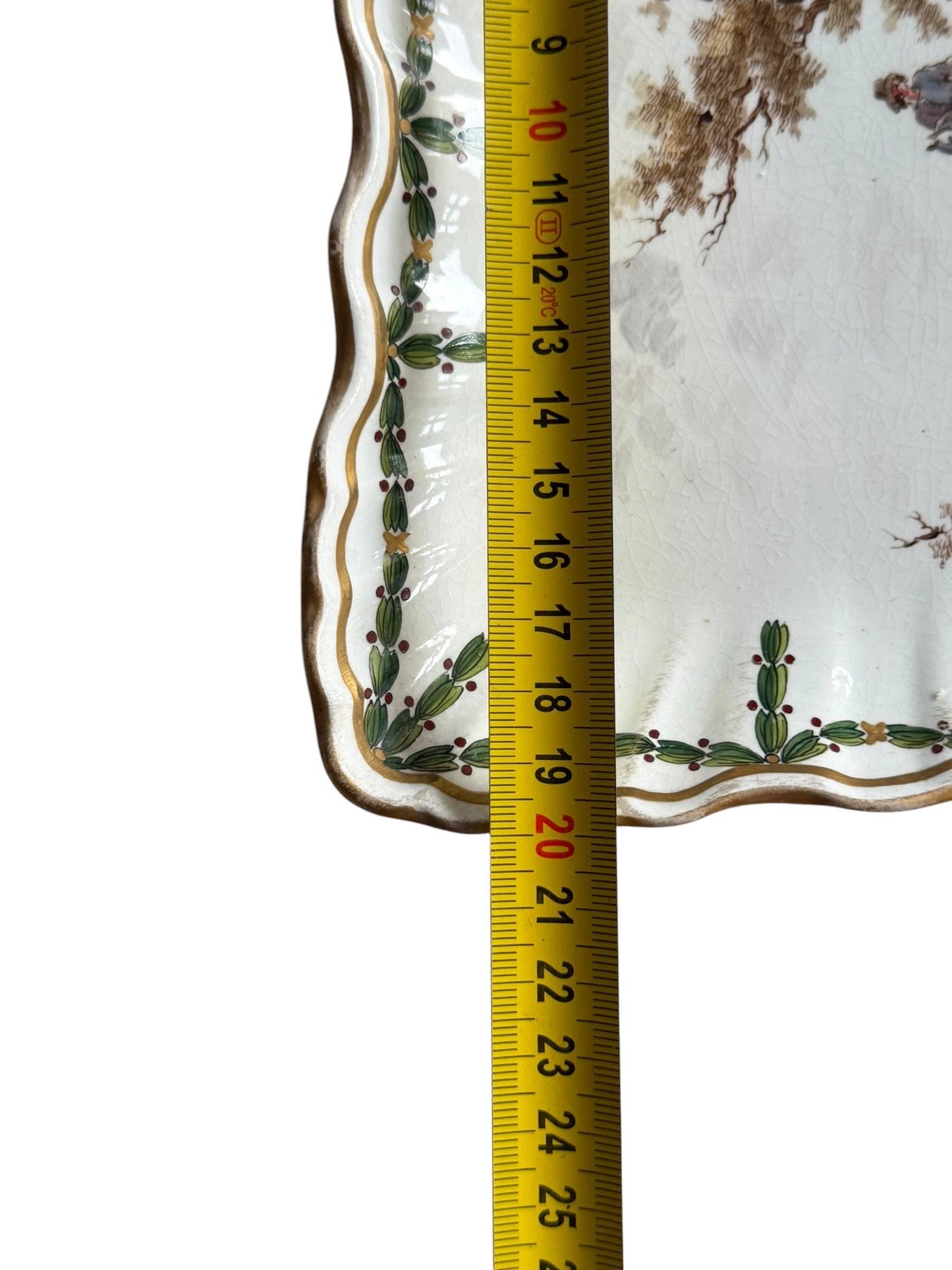 19th Century French Faience Dish – Faït Parmoy Gilot – Scenic Decor plate antique