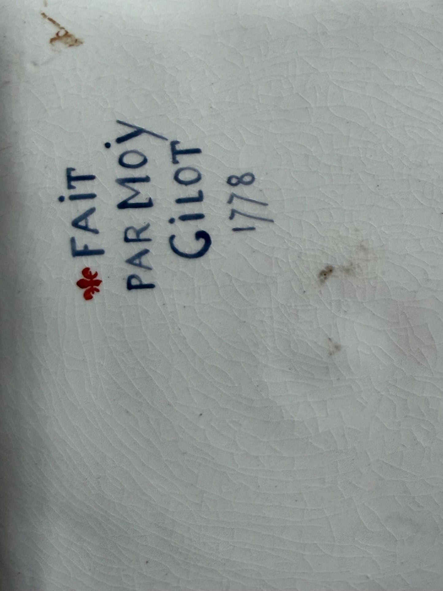 19th Century French Faience Dish – Faït Parmoy Gilot – Scenic Decor plate antique